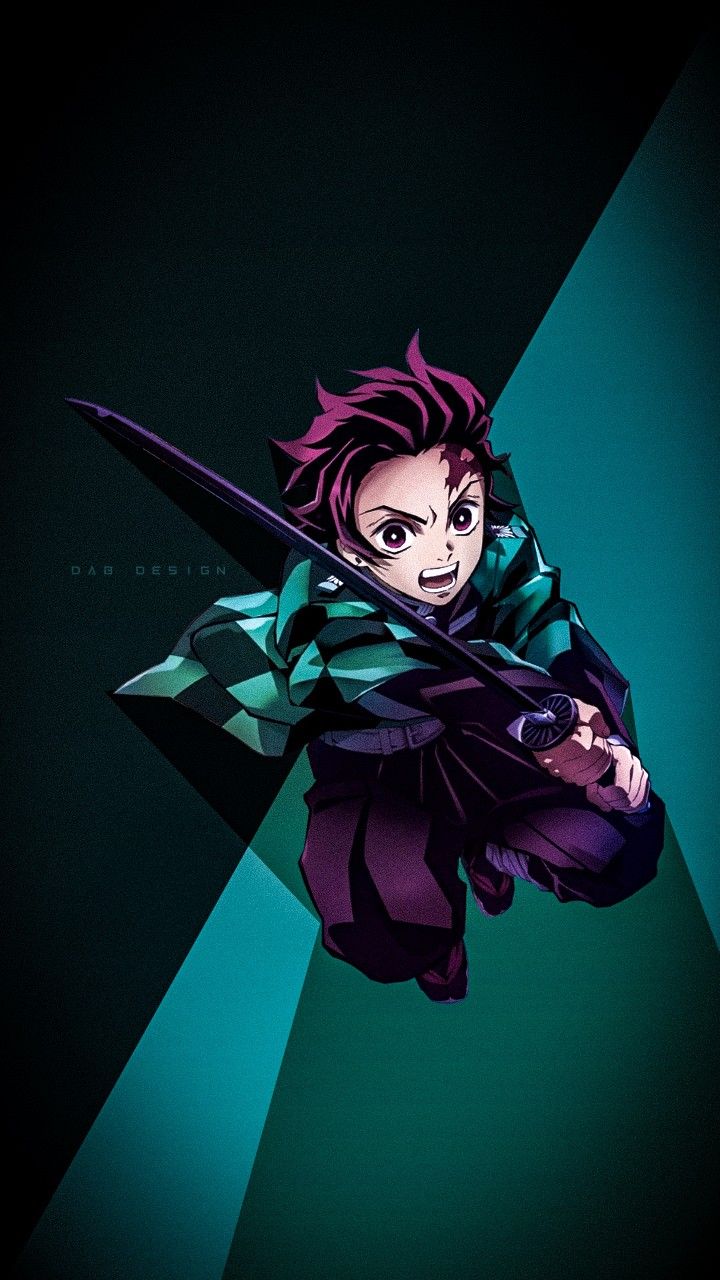 ▸ Minimalist Wallpaper Tanjiro ◂. Minimalist wallpaper, Anime, Demon
