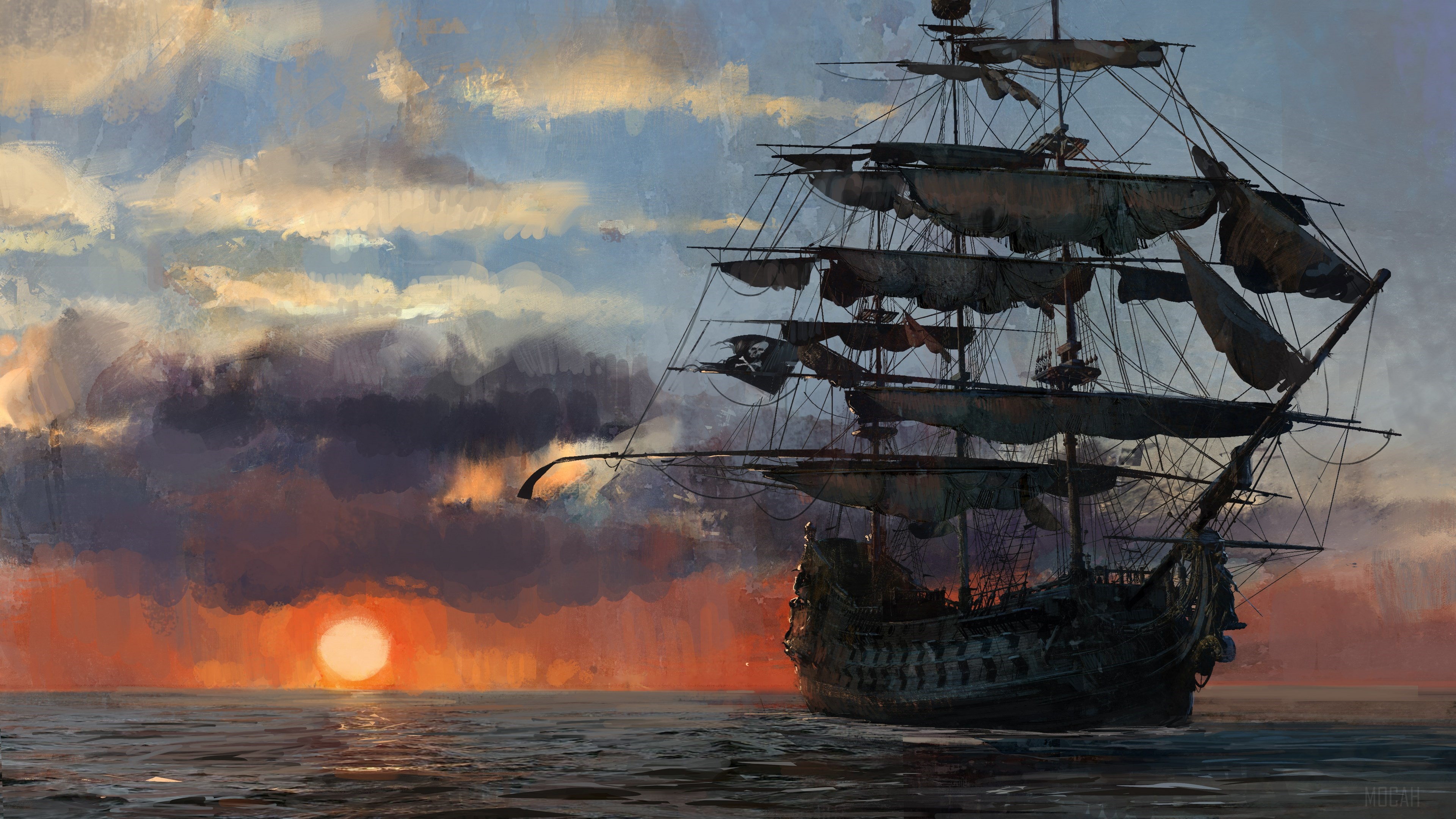 Pirate Ship 4k Gallery HD Wallpaper