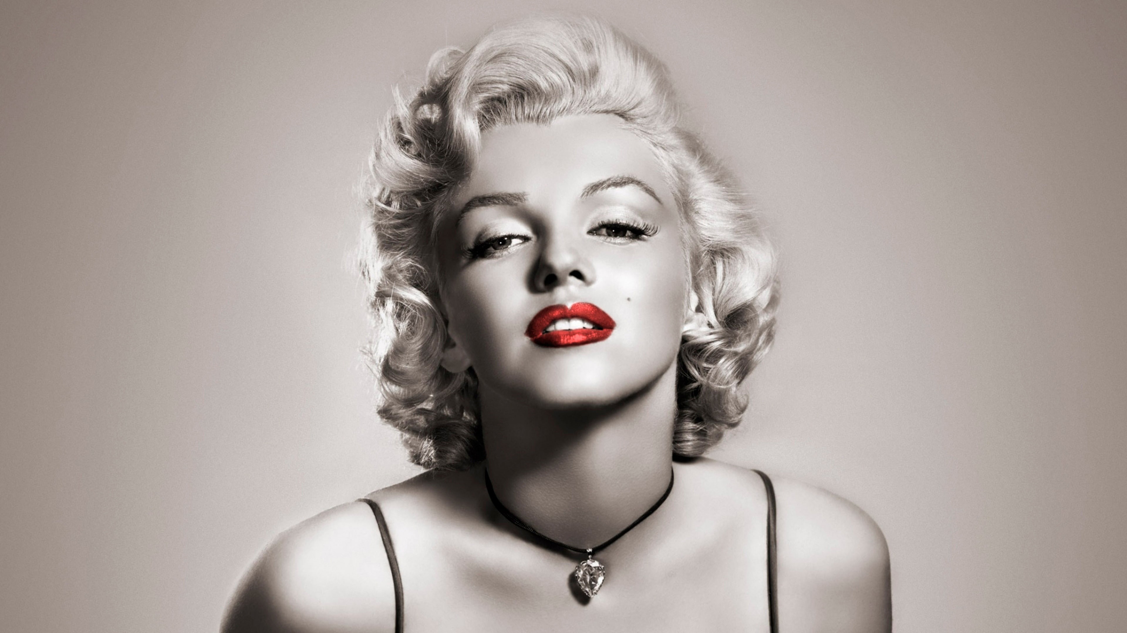Wallpaper / hollywood actress, celebrity, model, monroe, actress, lips, red, marilyn, 4K, star free download