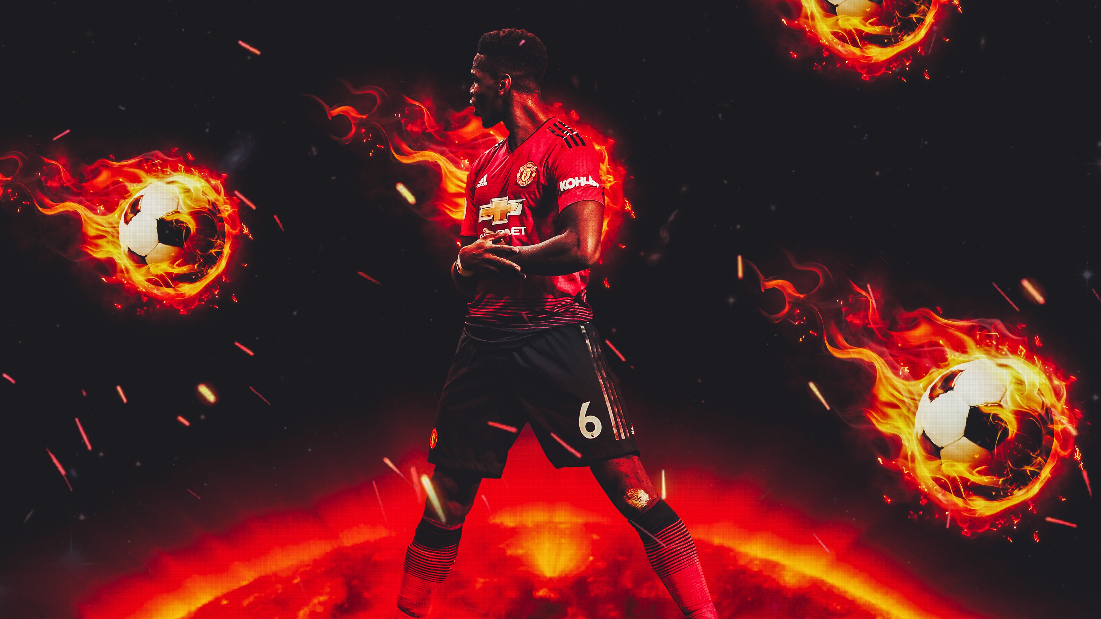 Wallpaper Paul Pogba, Manchester United f c, Juventus f c, Old Trafford, 201920 Manchester United F C Season, Background Free Image