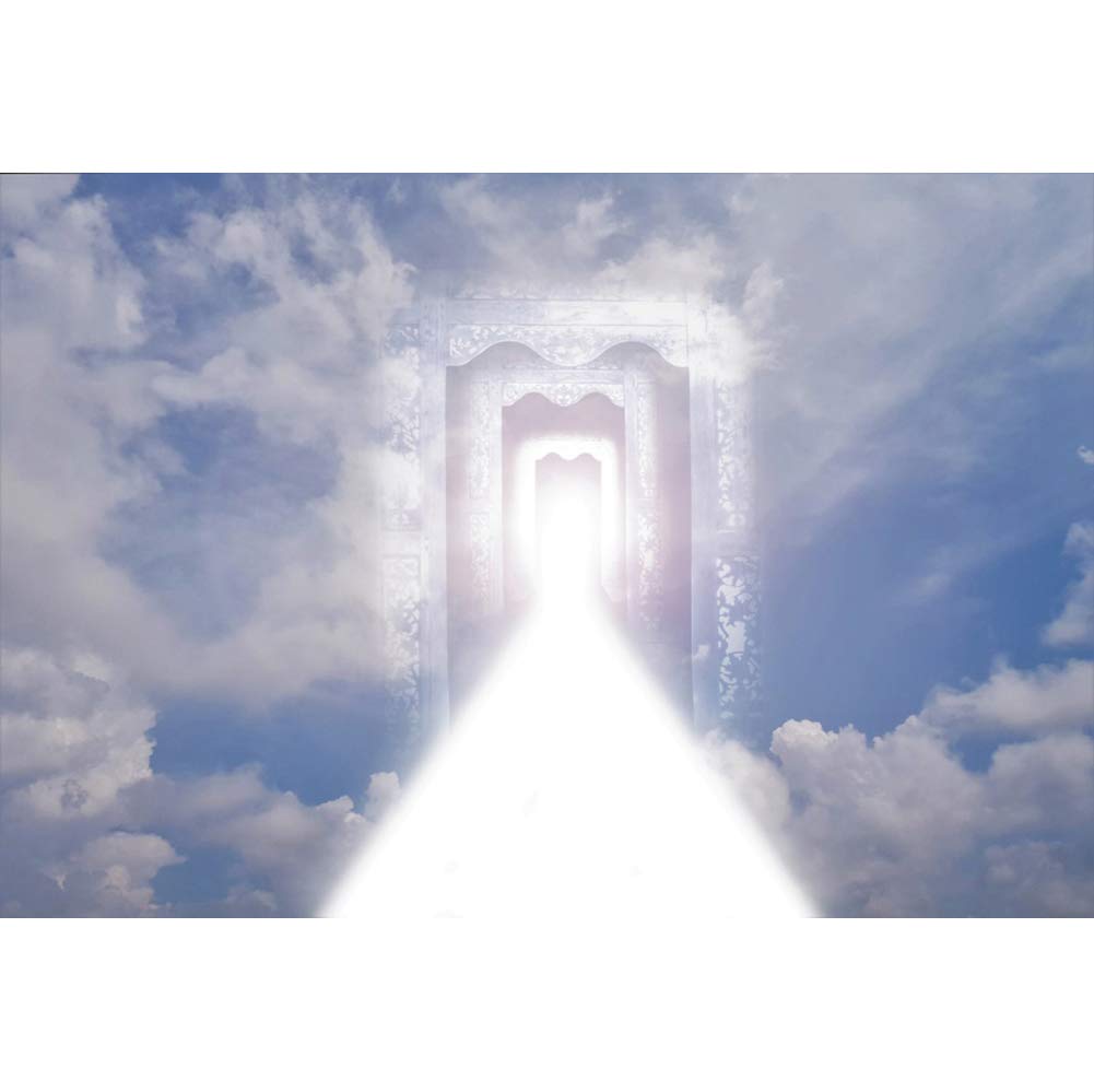 Amazon.com, DORCEV 5x3ft Backdrop for Heaven Door Holy Light Christian Jesus Prayer Photography Background Blue Skys Cloud Holy Sunlight Heaven Divine Sky Gate Wallpaper Kids Adults Portrait Photo Studio Props