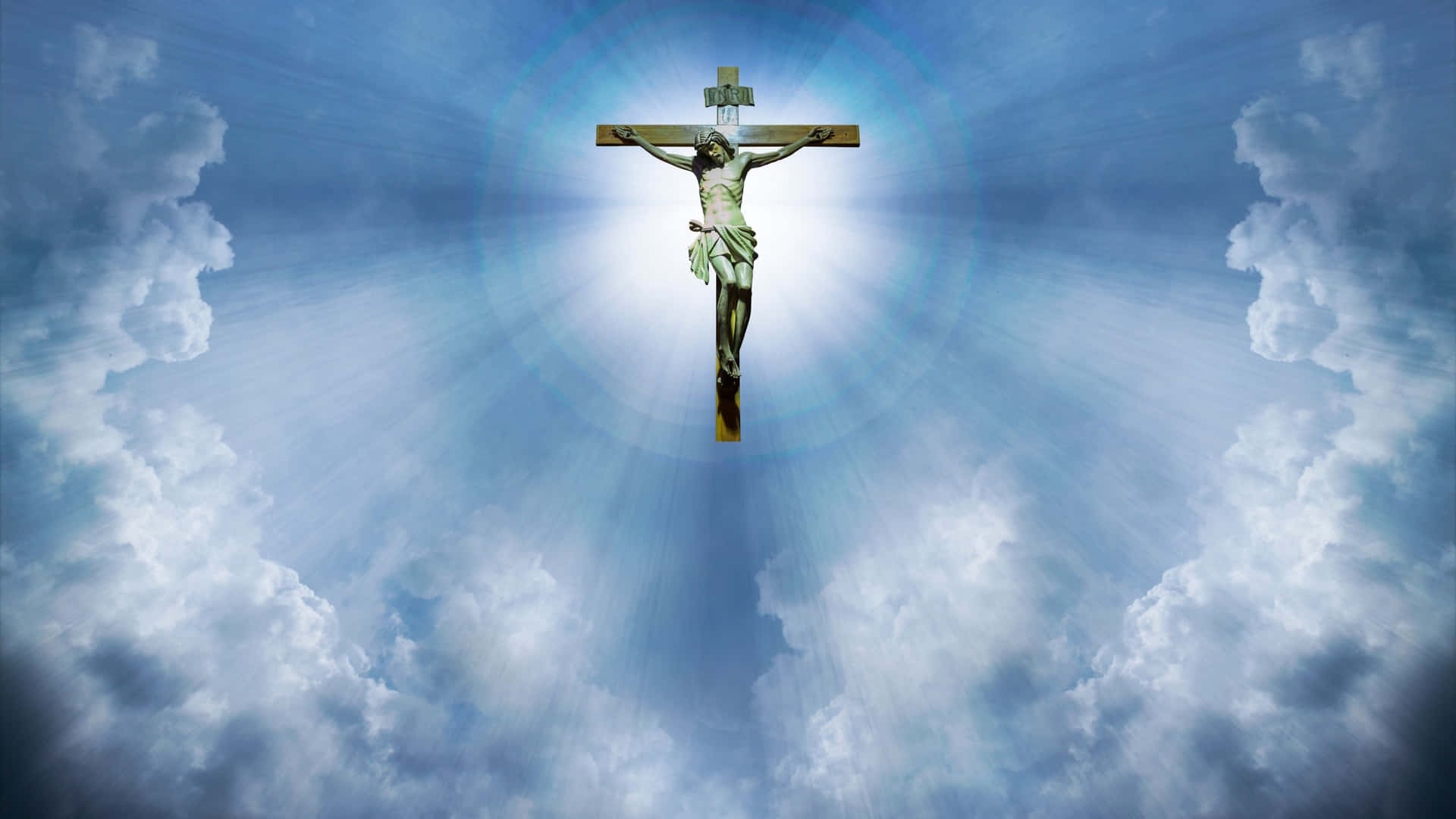 Download Crucifixion Of Jesus In Heaven Wallpaper