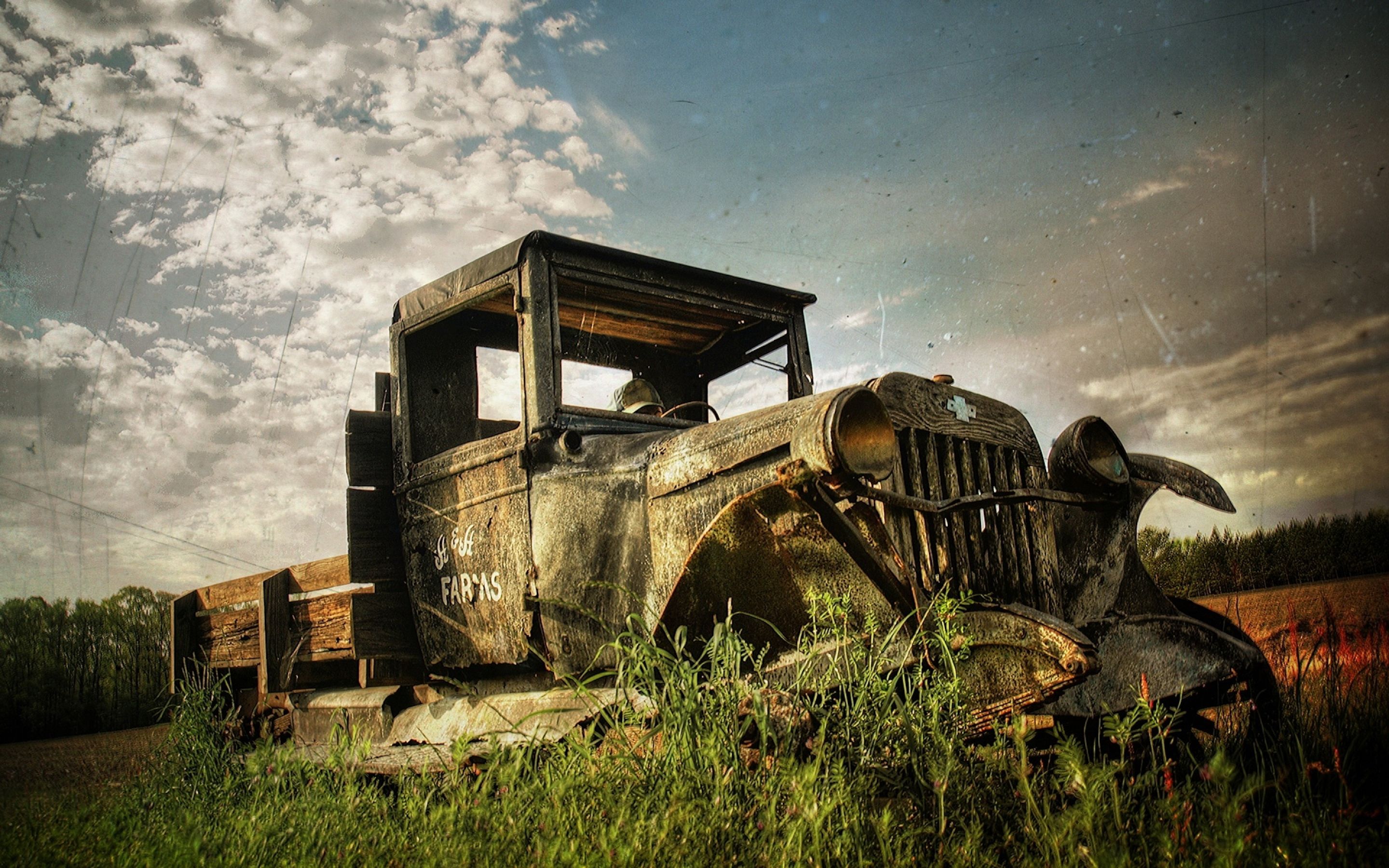 Abandoned old car HDR wallpaperx1800. Jeep wallpaper, Abandoned cars, Old trucks