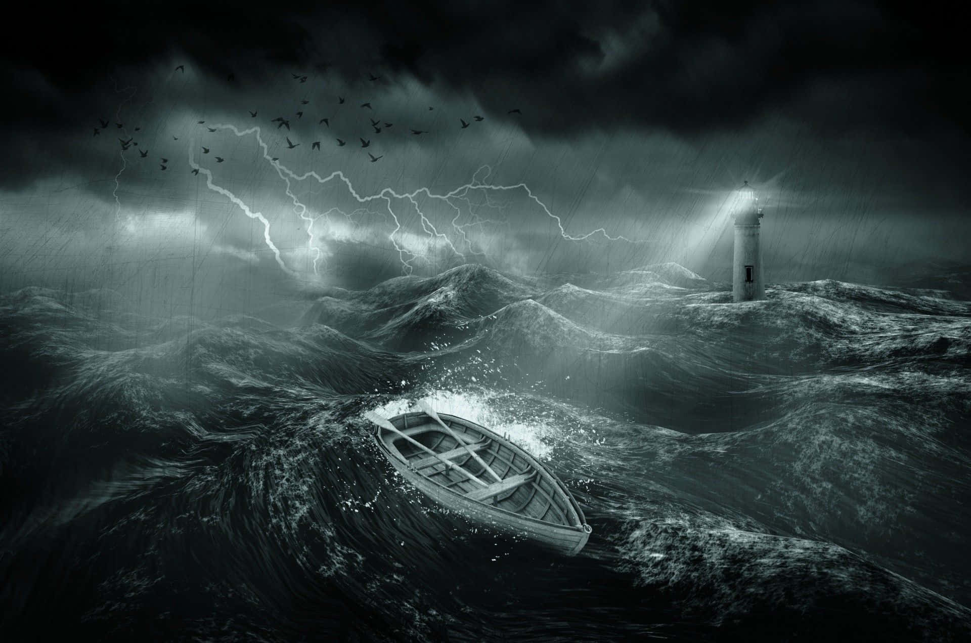 Download The Power of the Ocean During a Storm Wallpaper