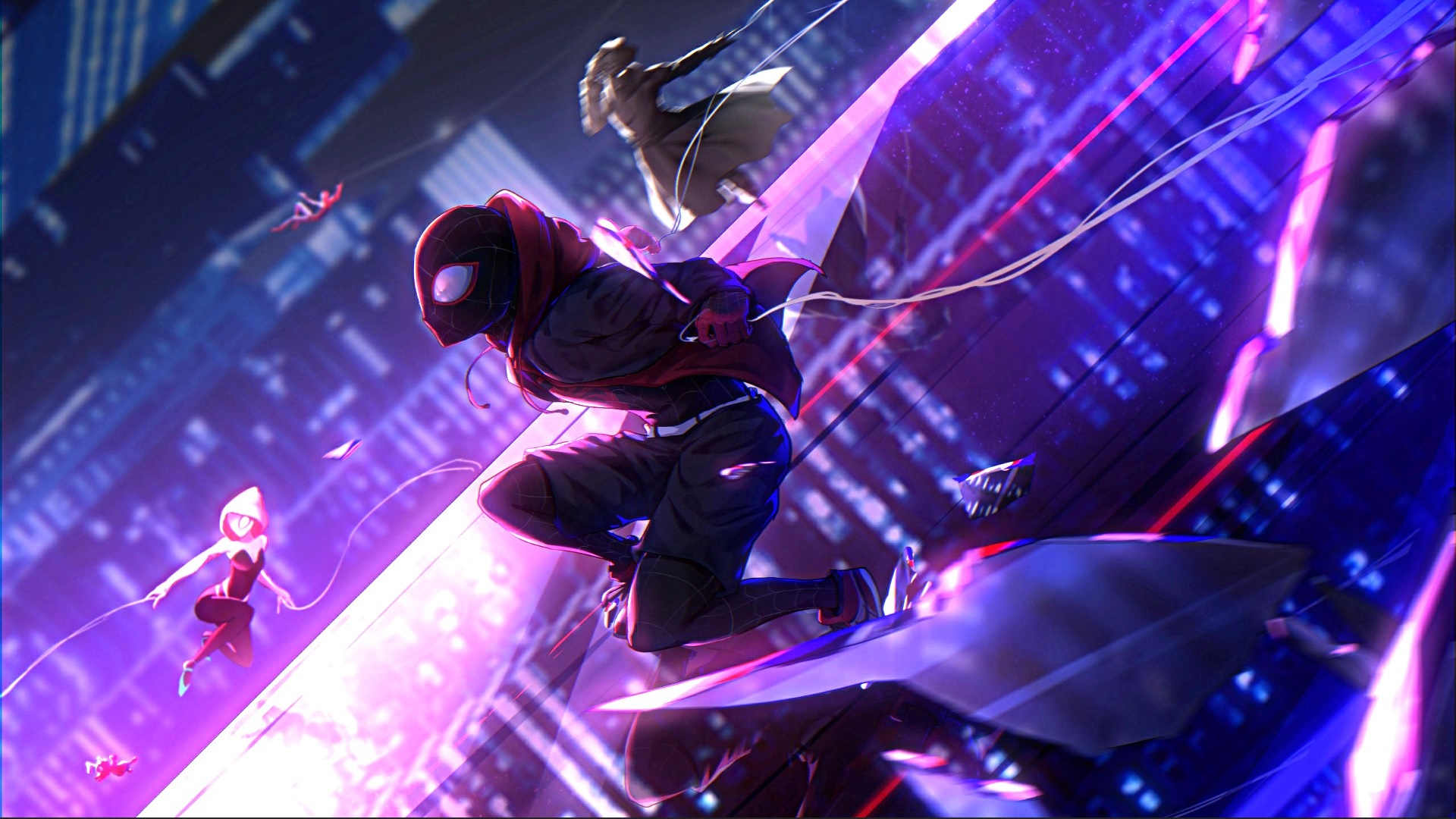 Miles Morales, Spider Gwen, Spider Man