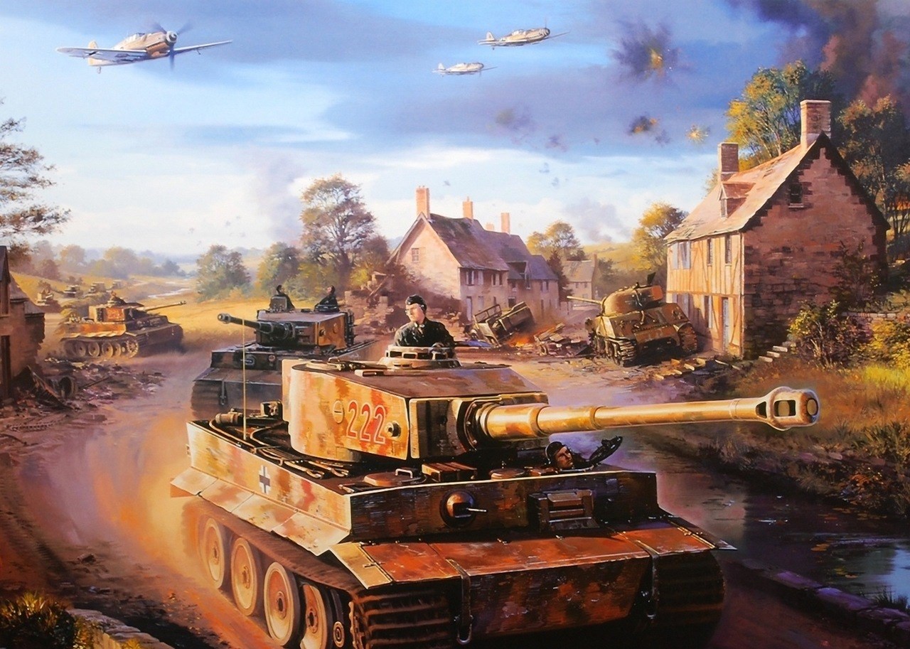 widescreen background tiger tank