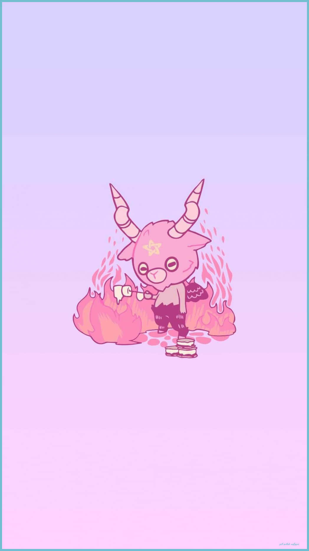 Download Pastel Purple Gothic Chibi Devil Wallpaper