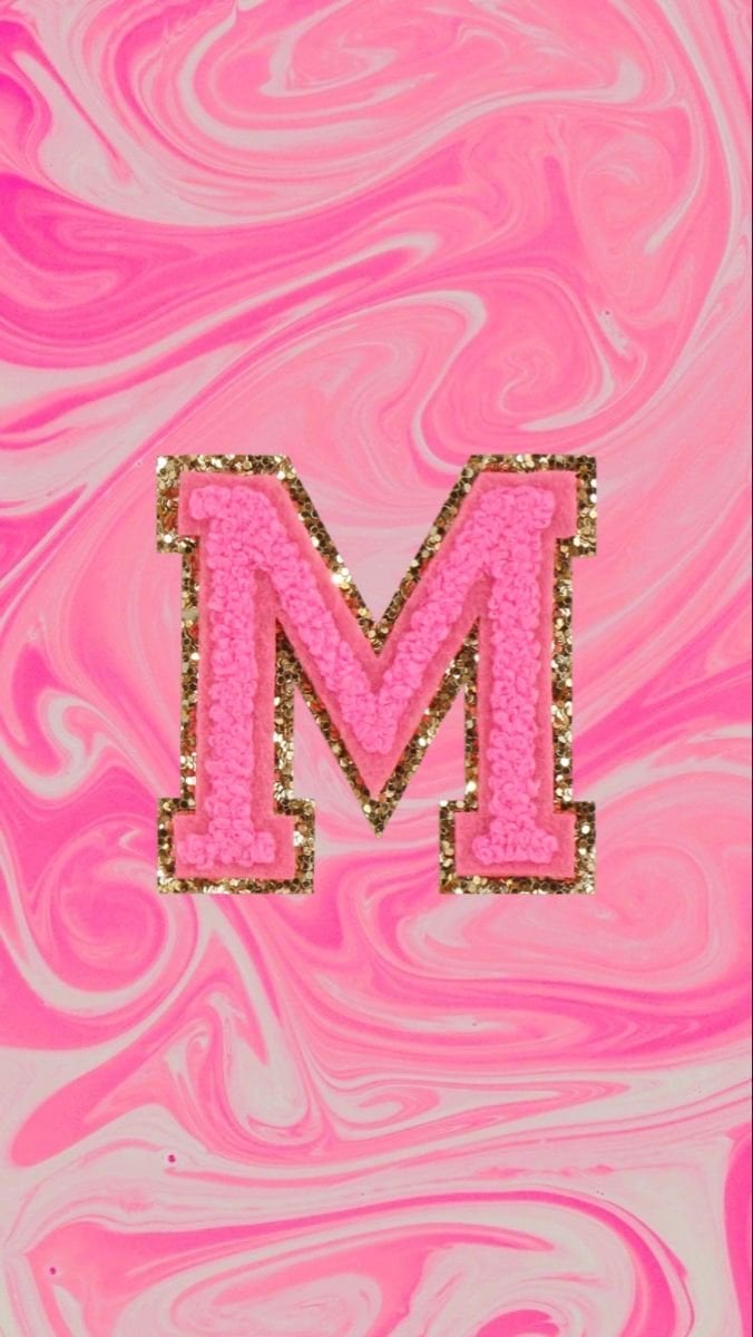 Letter beads border pink phone