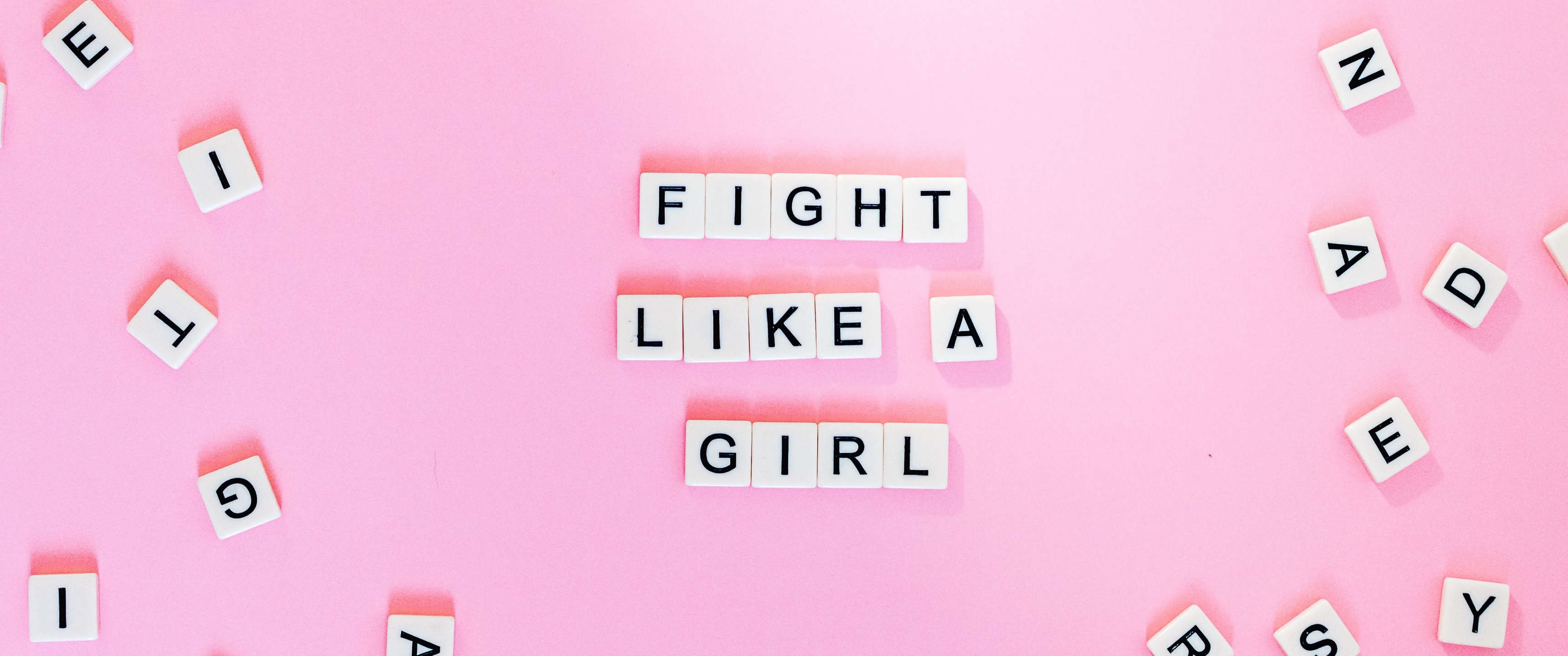 Girl Wallpaper 4K, Pink background