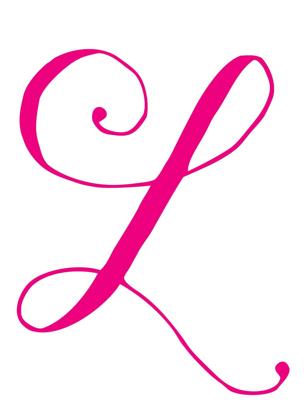 Download Elegant Cursive Pink Letter L