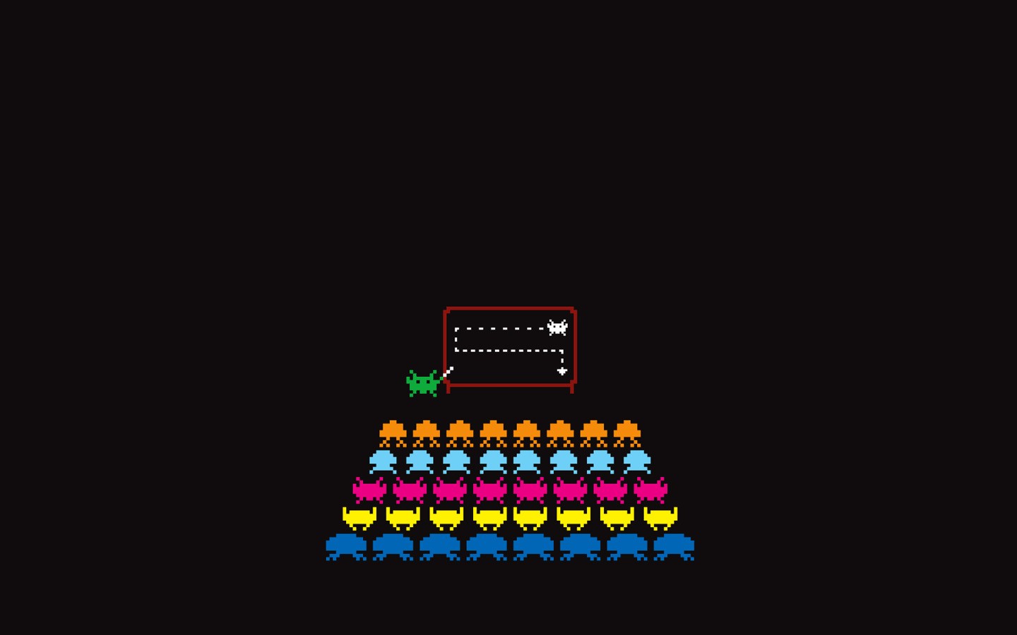 space invaders simple background