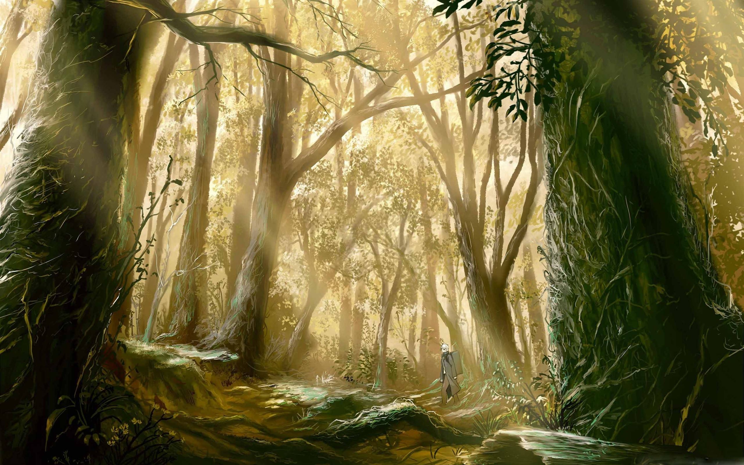 Anime fantasy forest 2K wallpaper download, floresta anime wallpaper -  thirstymag.com