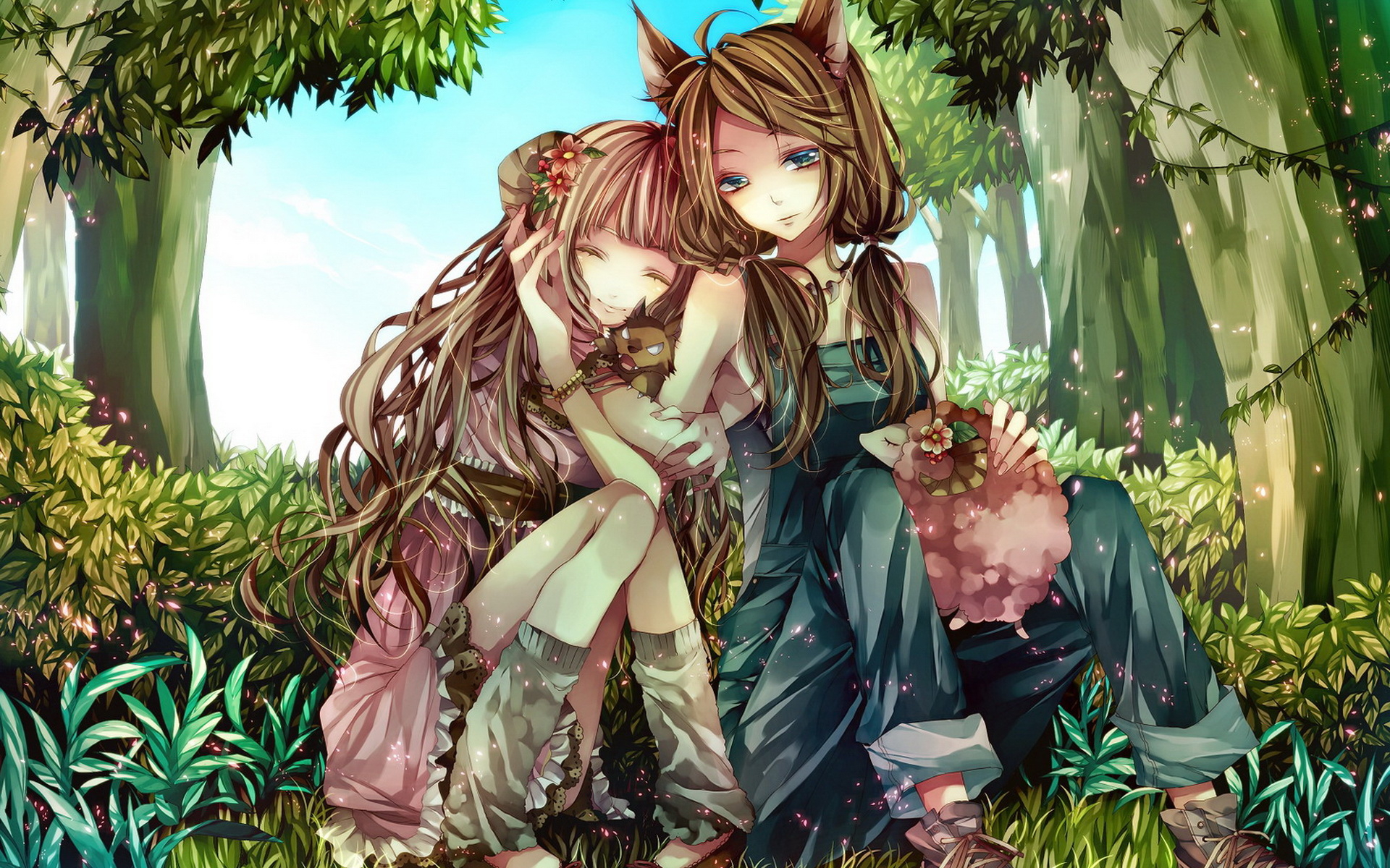 Anime wood desktop PC and Mac