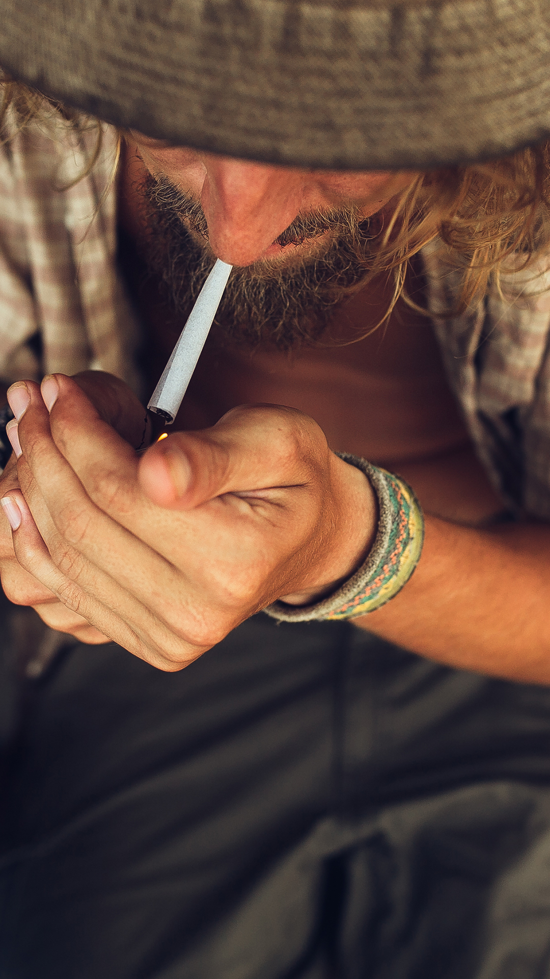 Smoking Man Home Screen Wallpaper
