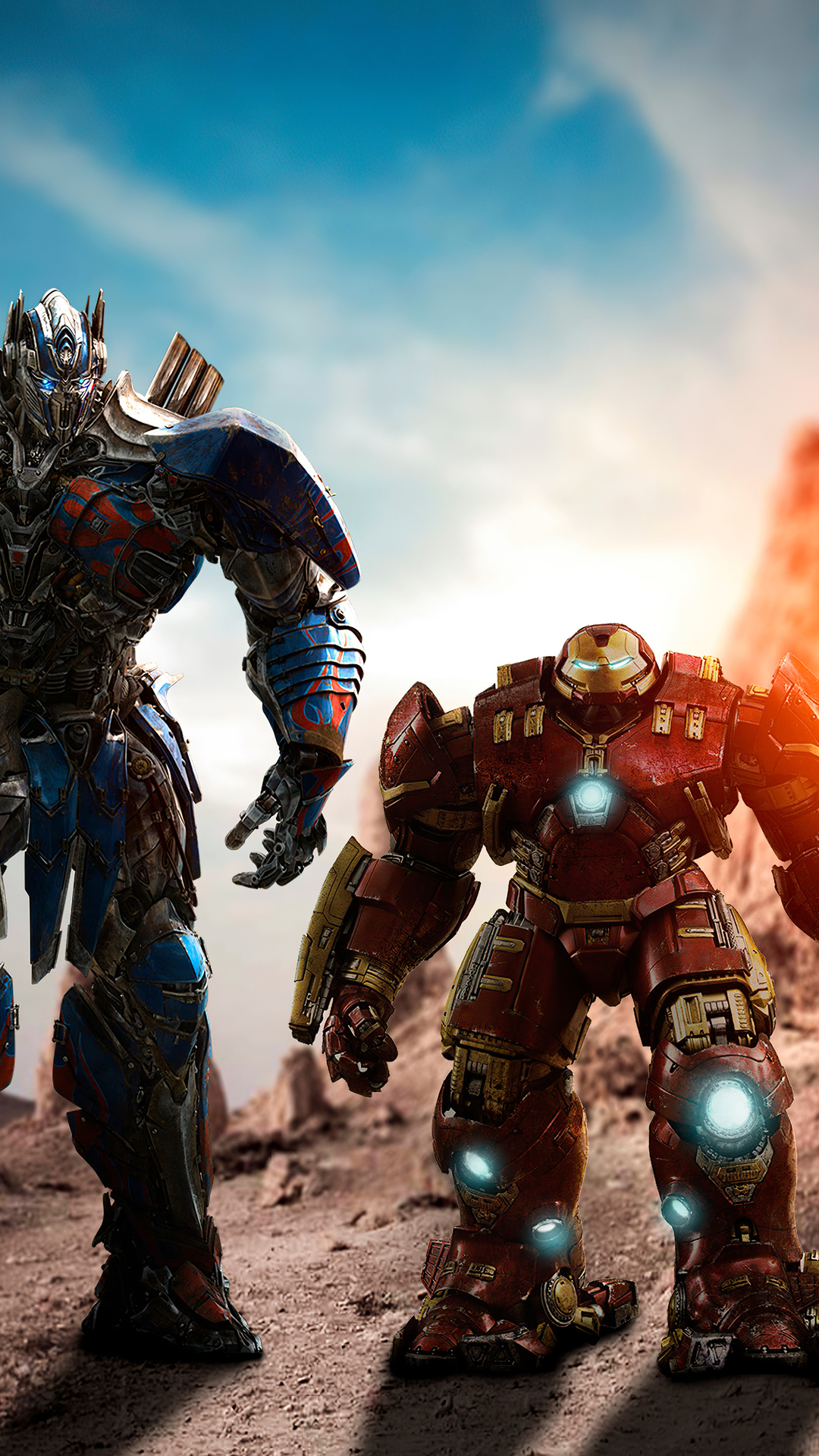optimus prime, hulkbuster