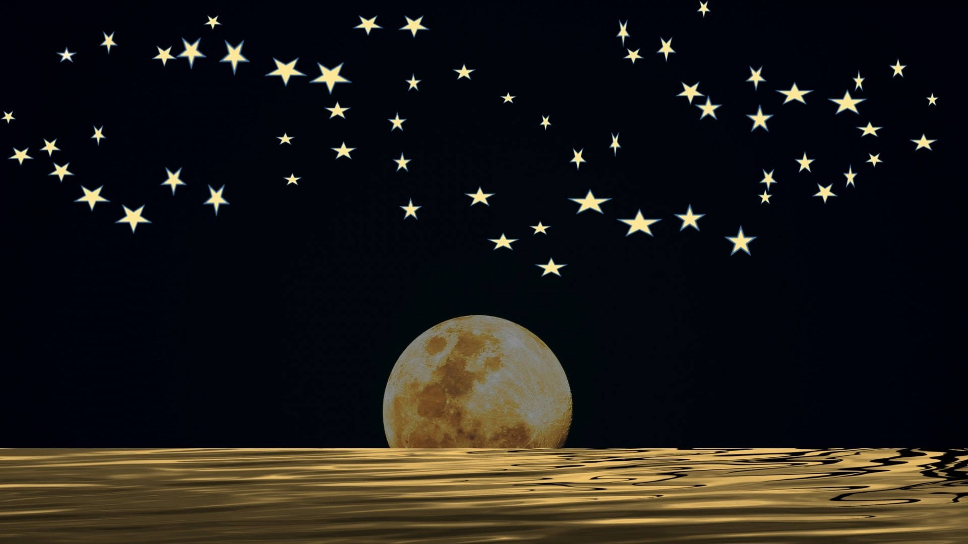 Moon And Stars Wallpaper