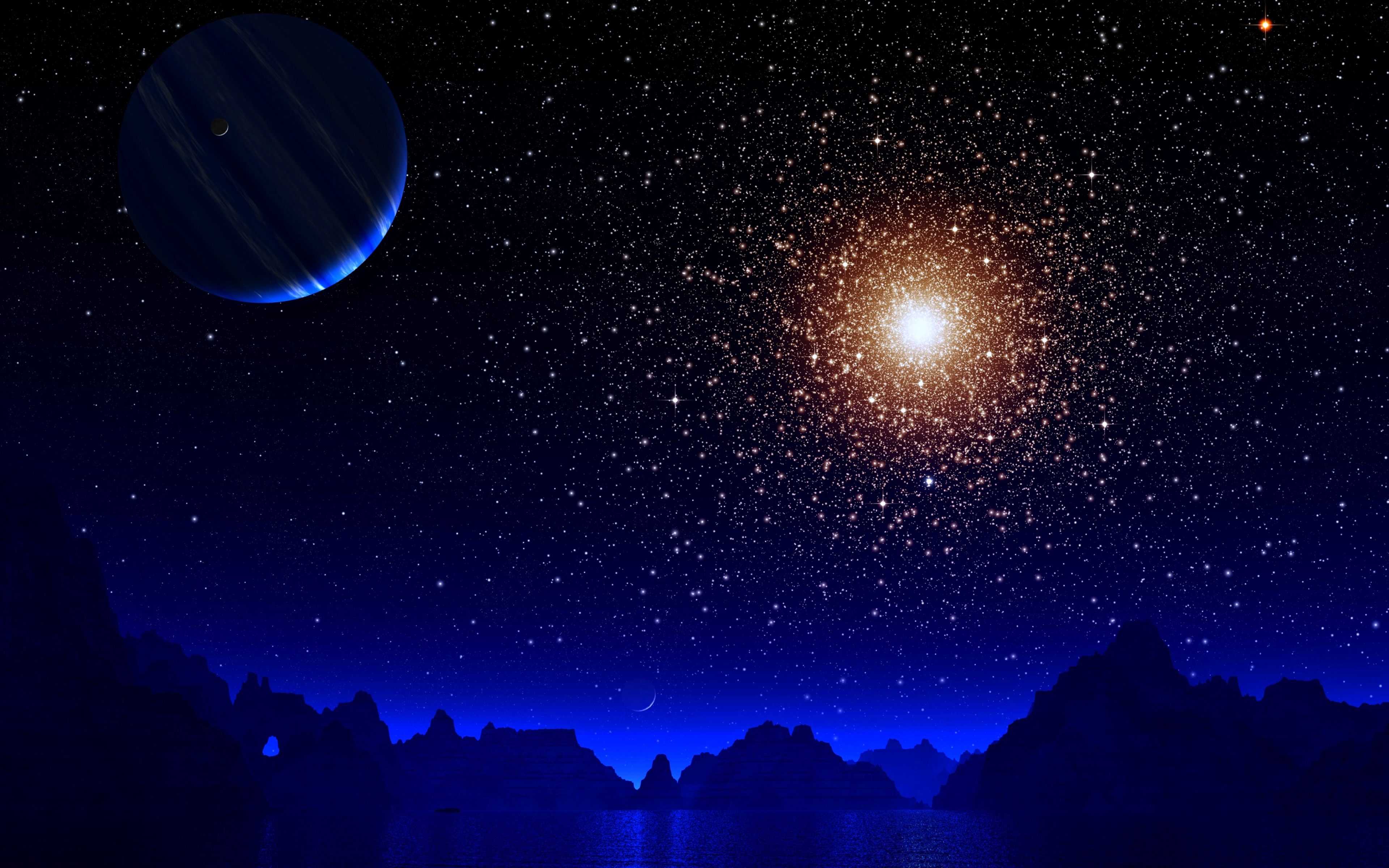 Moon And Stars Wallpaper