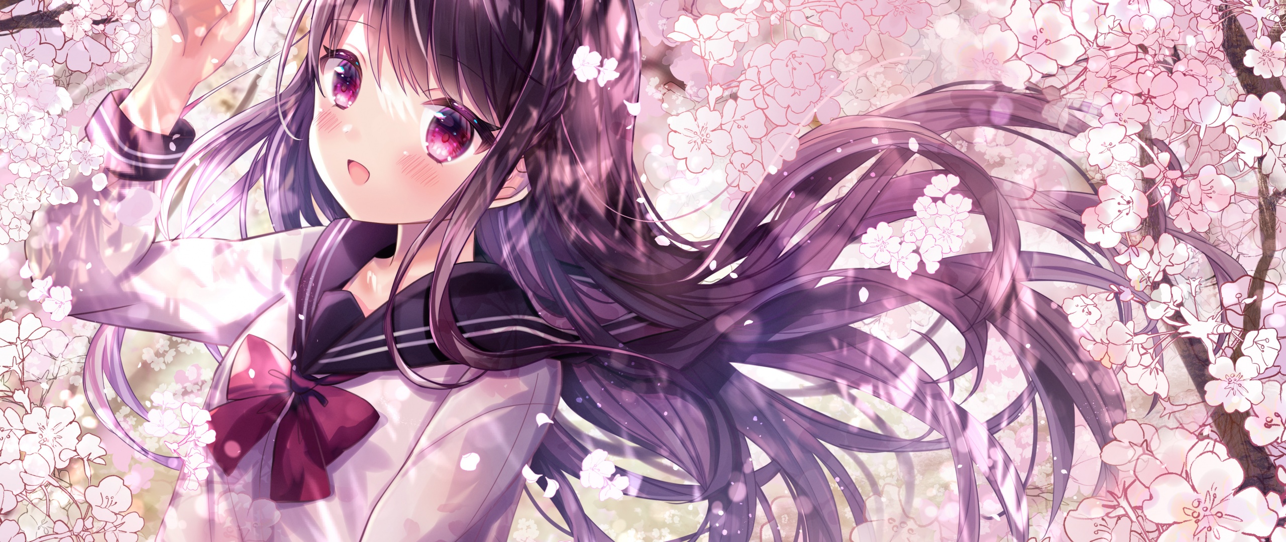 Anime girl Wallpaper 4K, Girly, Pink