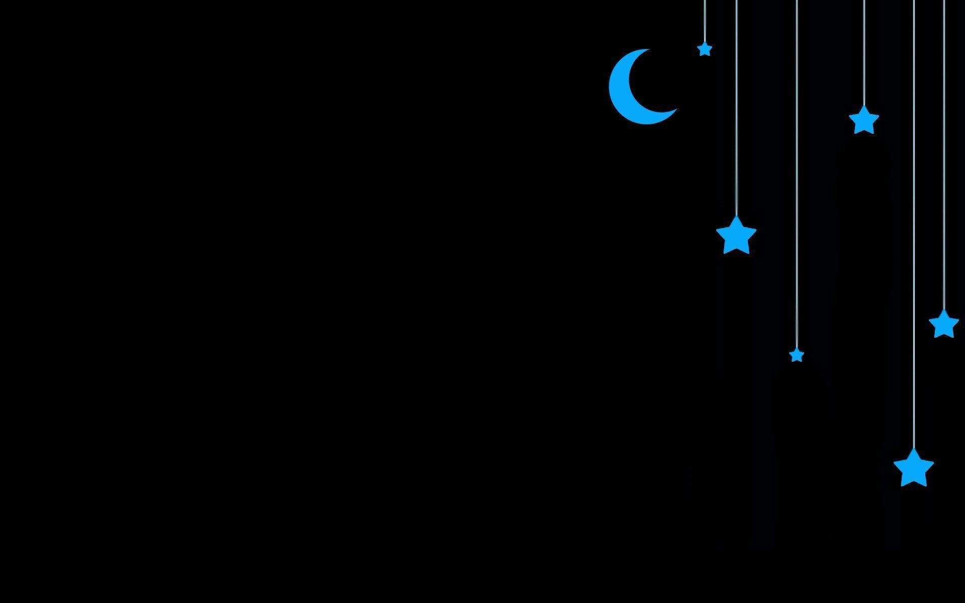 image For > Moon And Stars Background