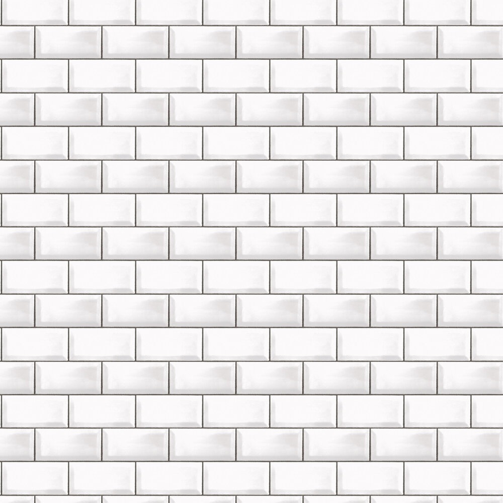 Galerie G45445 Metro Tile Wallpaper in Black White