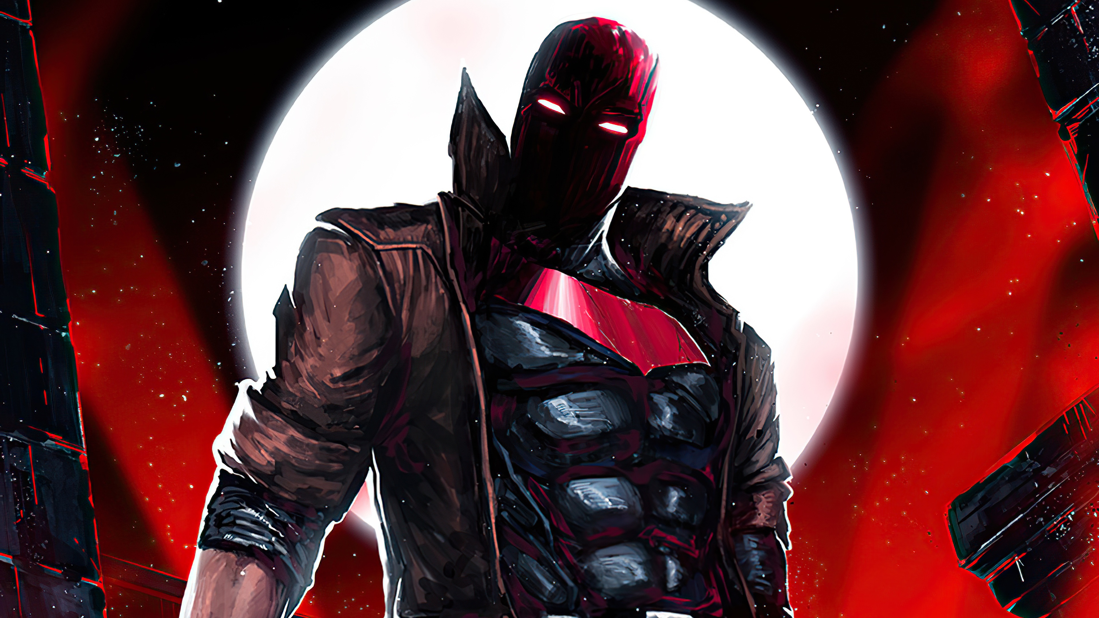 Red Hood With Guns 4k Wallpaper