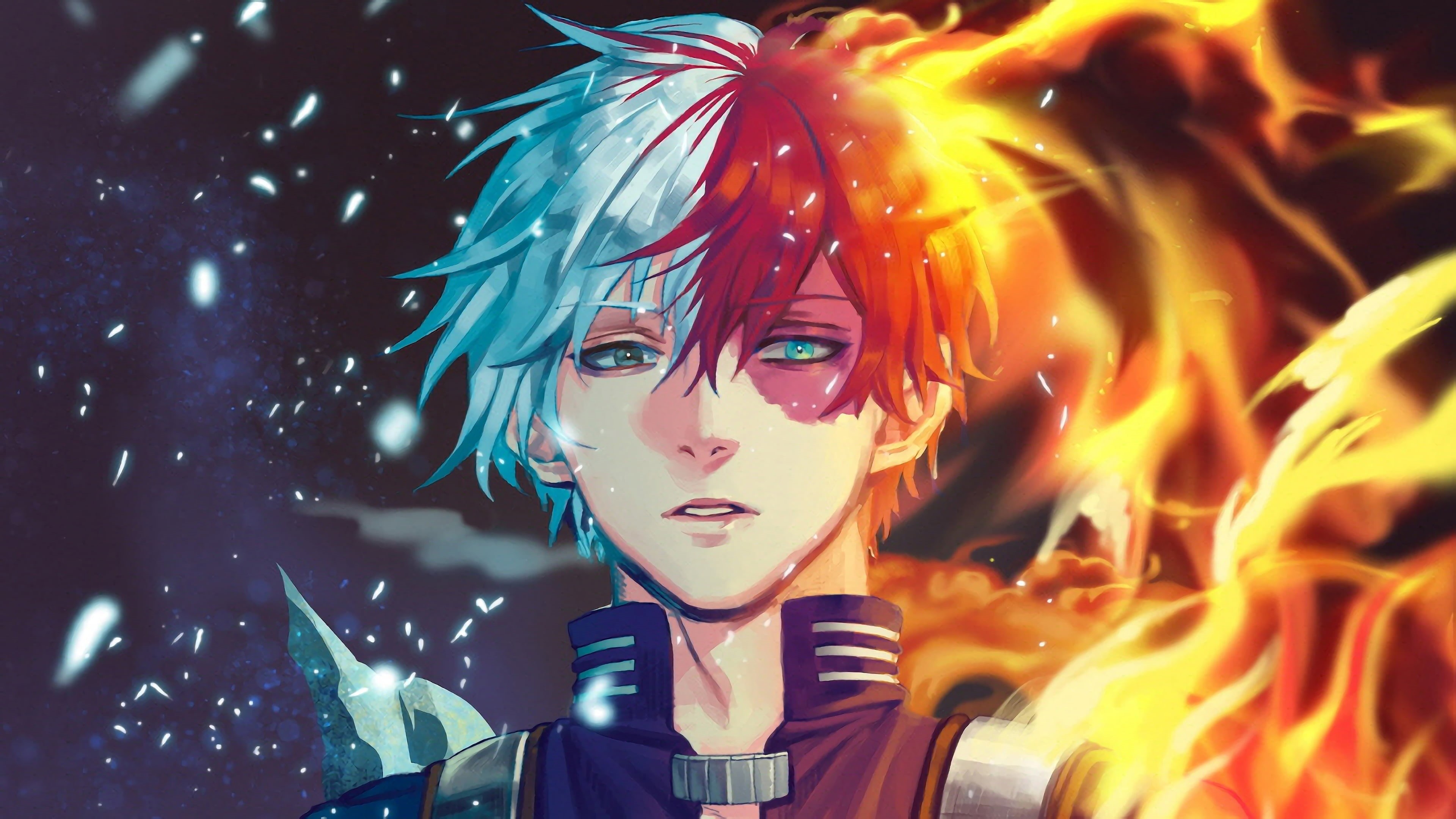 Shoto Todoroki, 4K, Anime, My Hero