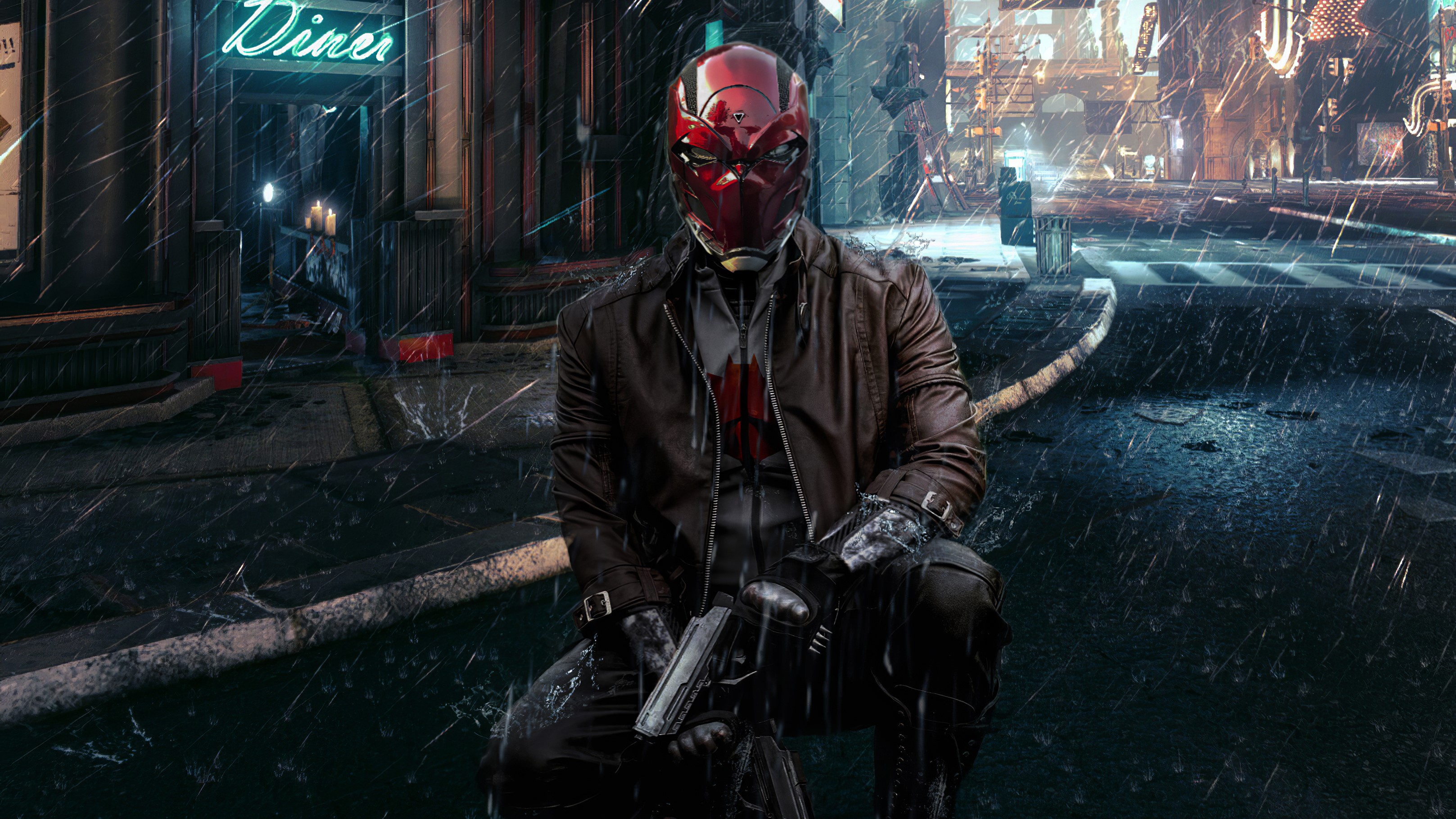 red hood, superheroes, artwork, HD