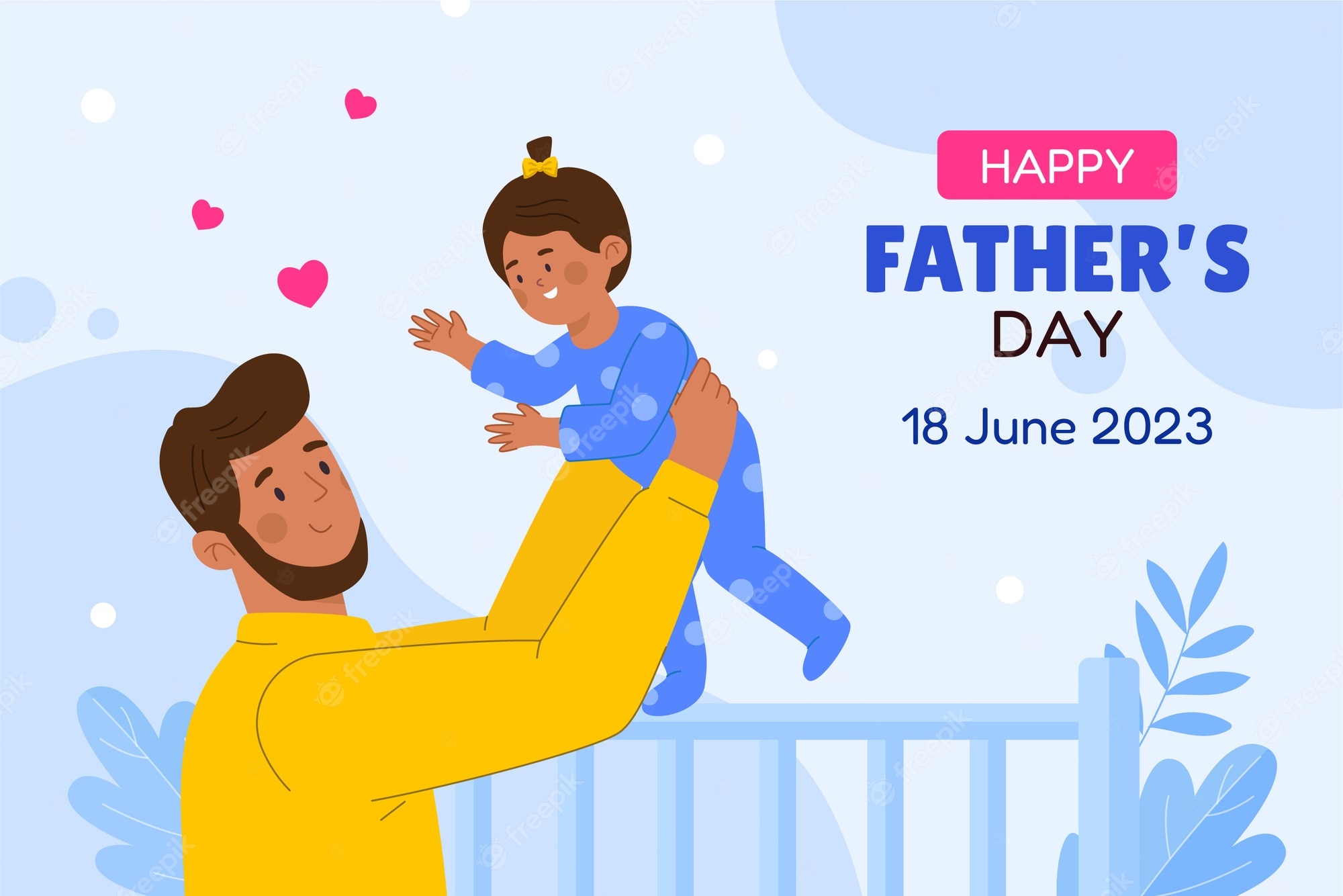 Flat background for fathers day celebration