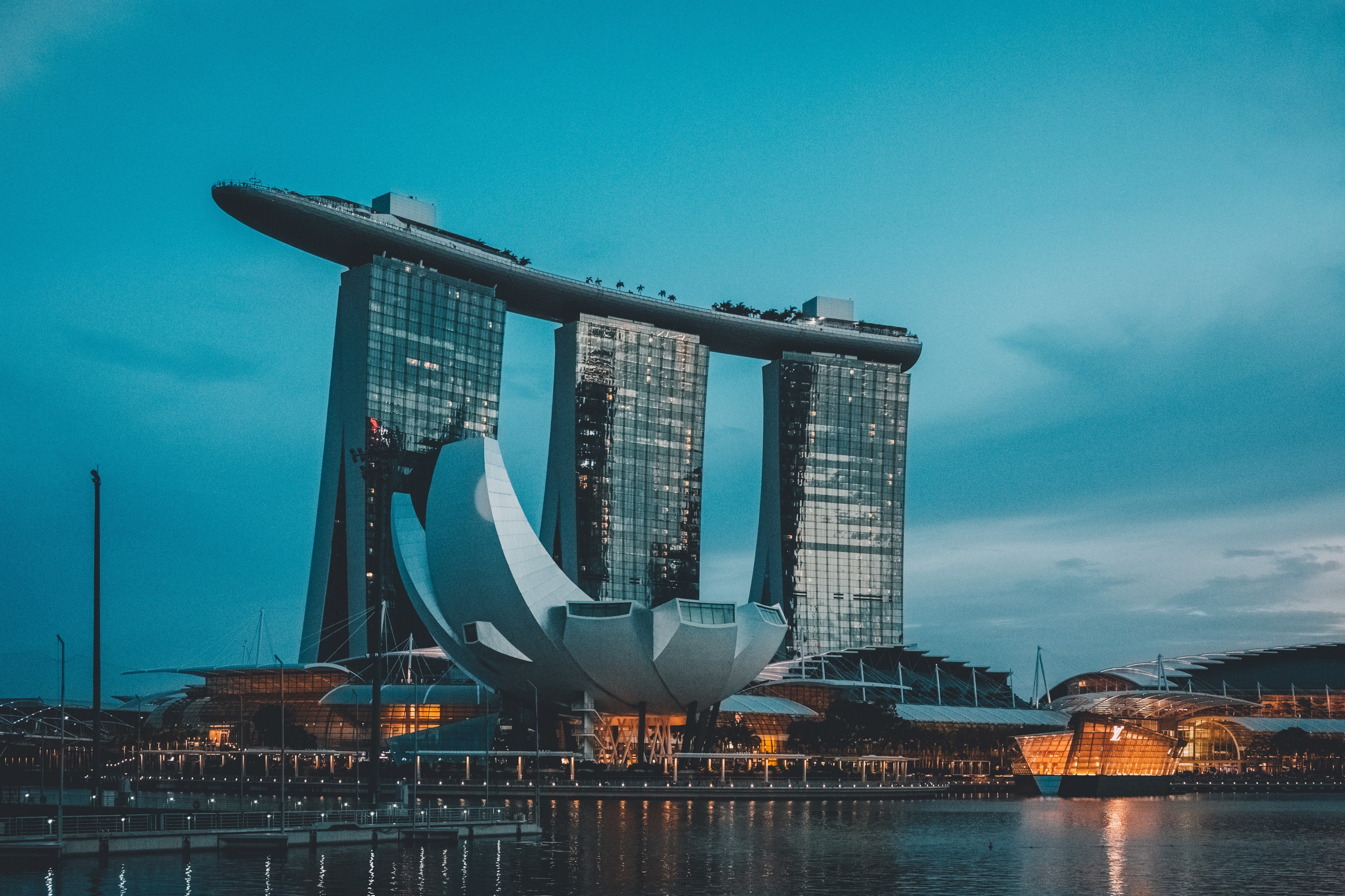 marina bay sands singapore 4k wallpaper