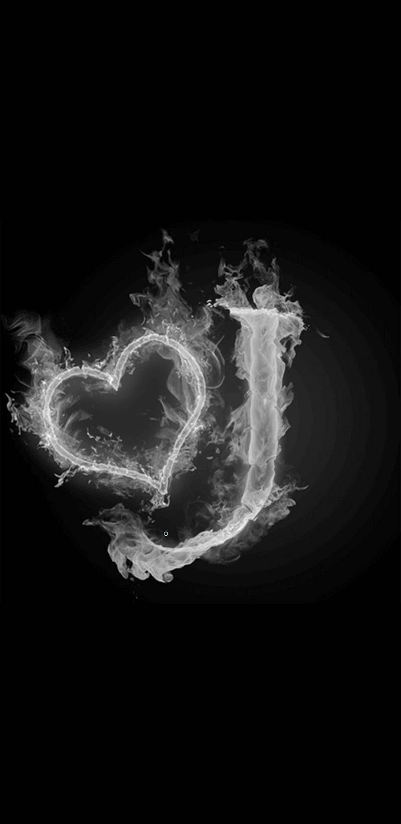 Download Smoke Heart And Letter J Wallpaper