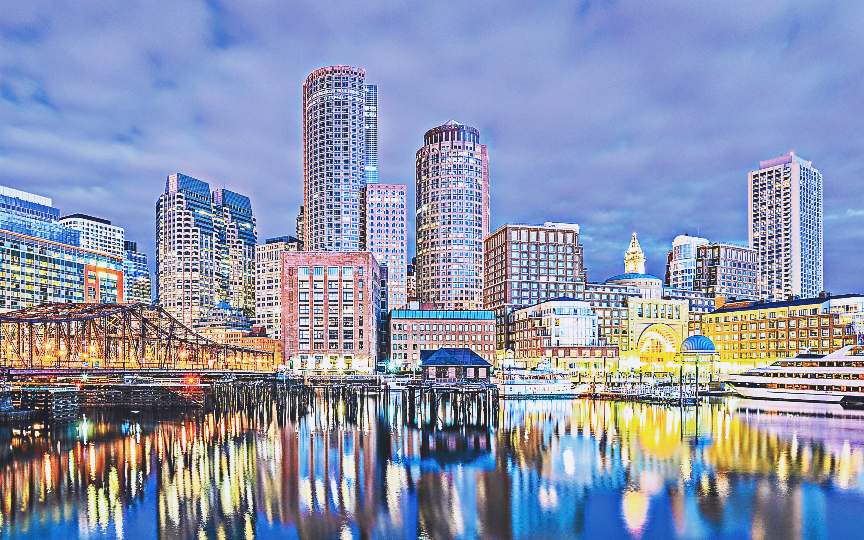 Download wallpaper Boston, 4k, modern