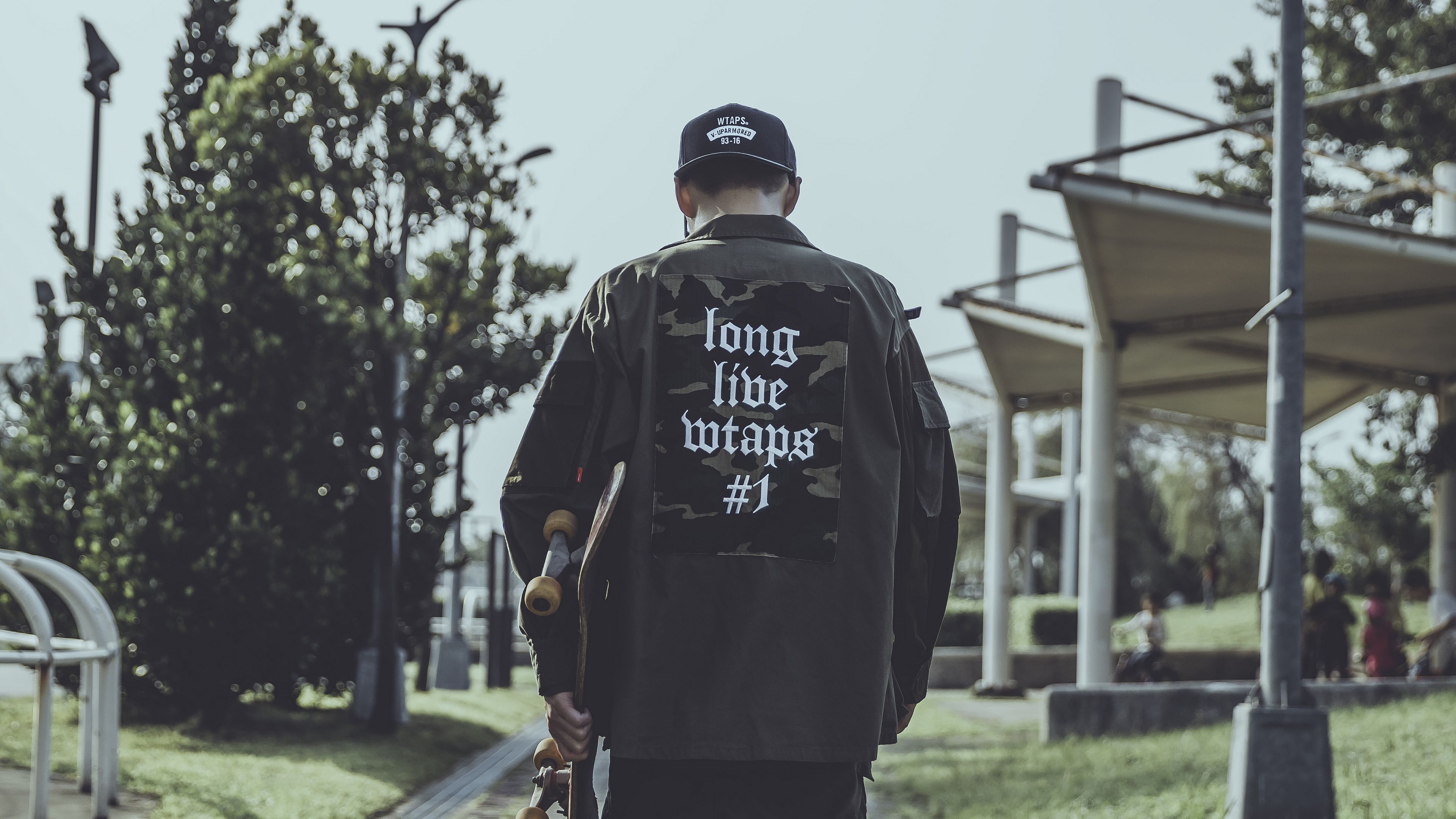 man, skateboard, skate, back