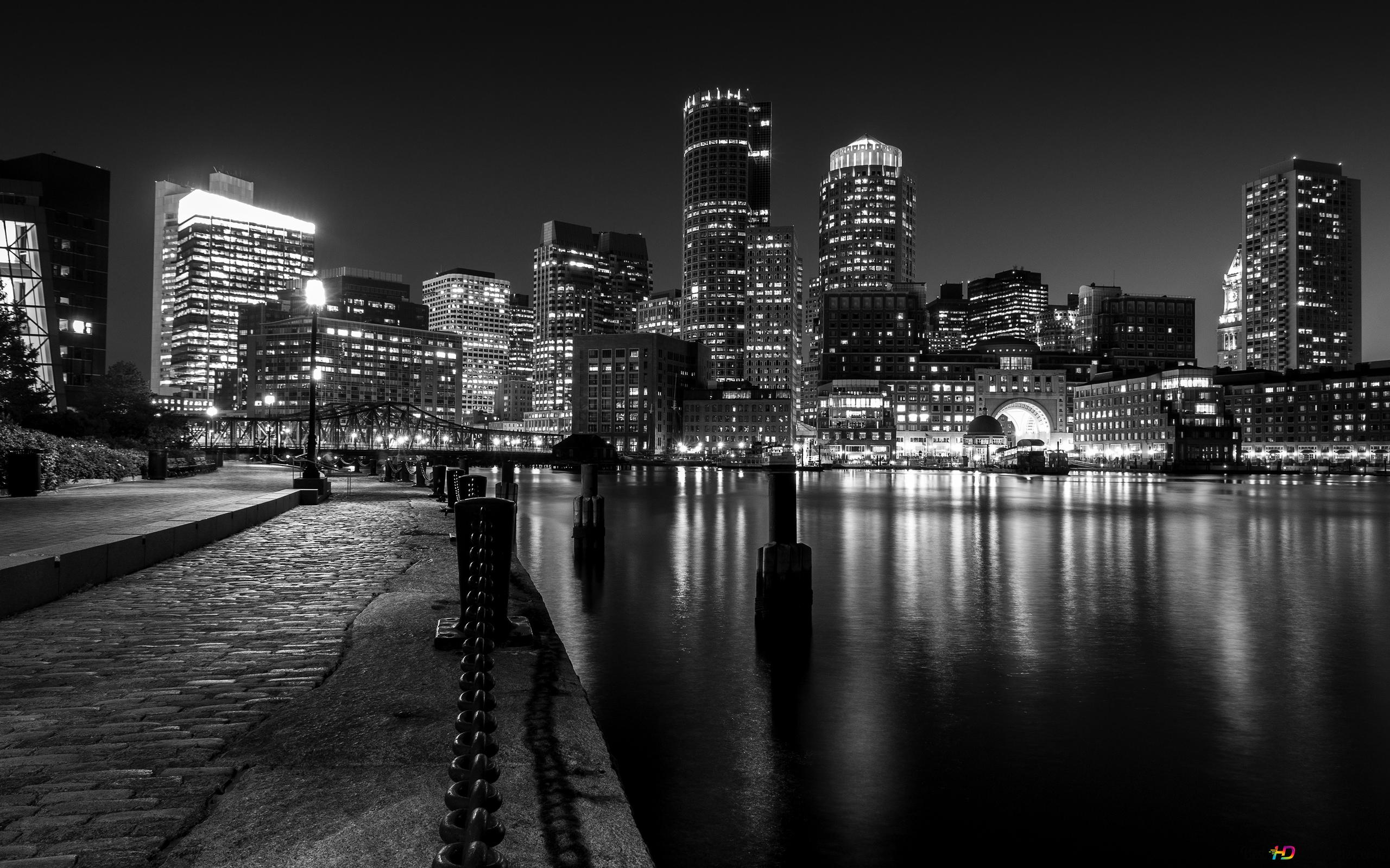 Boston night 2K wallpaper download