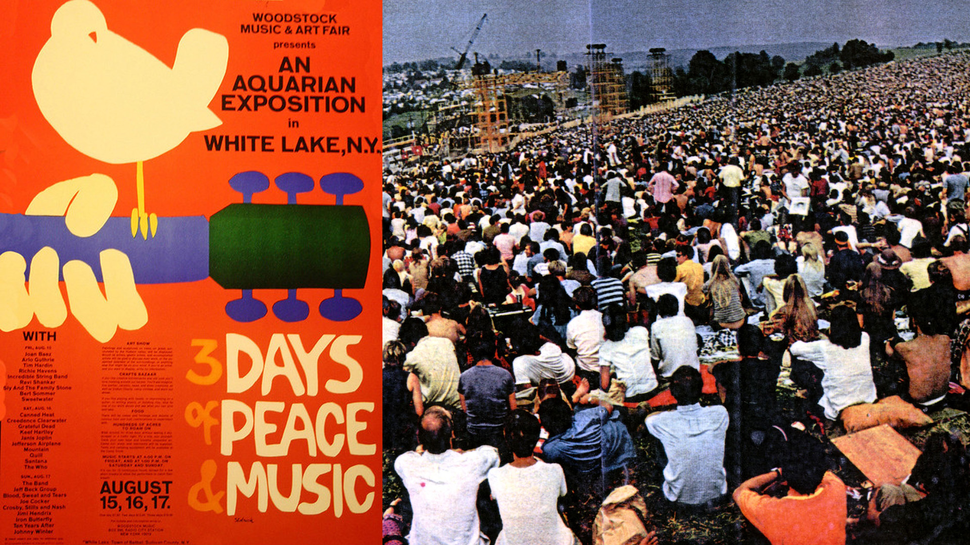 The Complete Woodstock Lineup from 1969