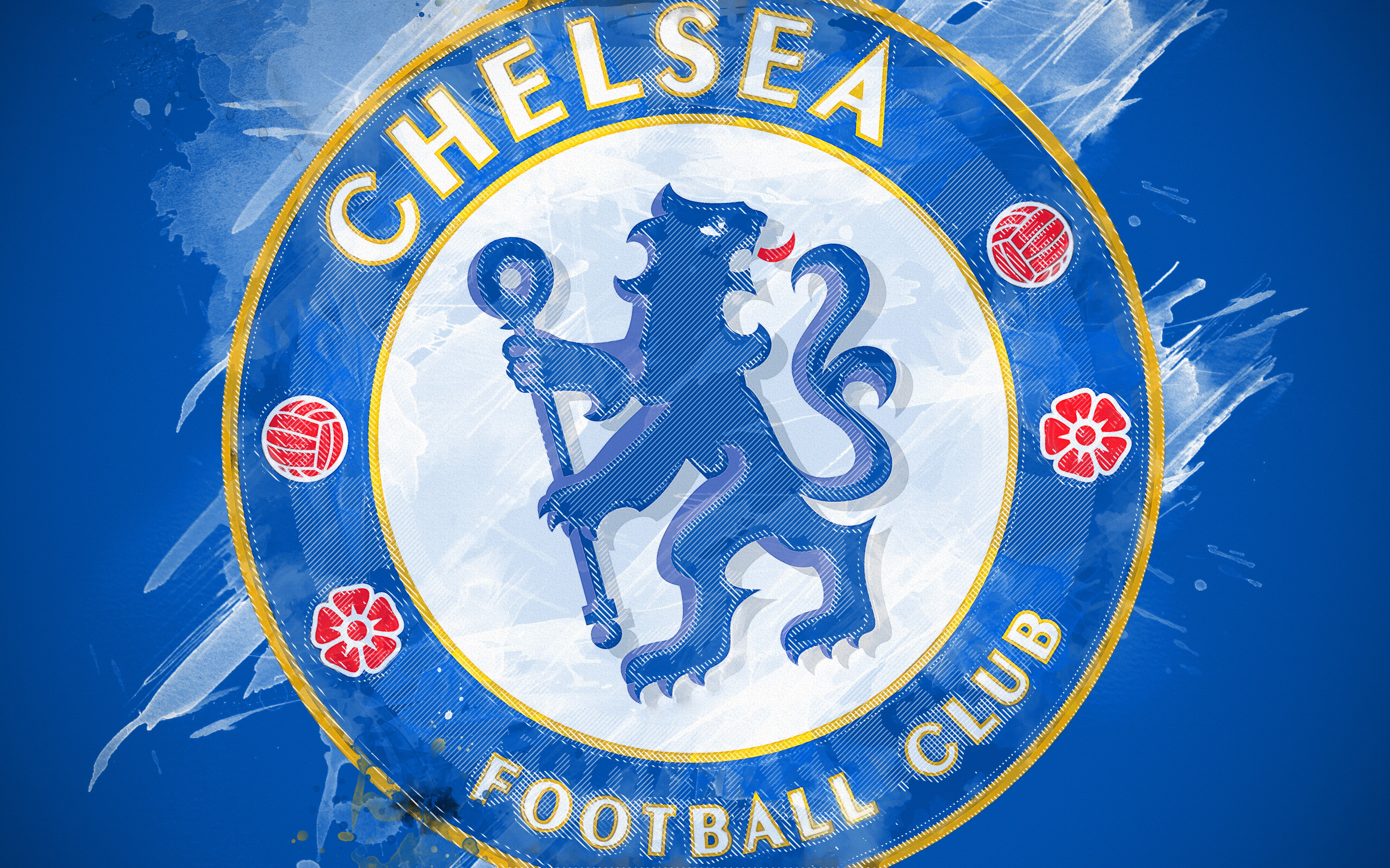 Chelsea F.C., Soccer, Logo, 4K