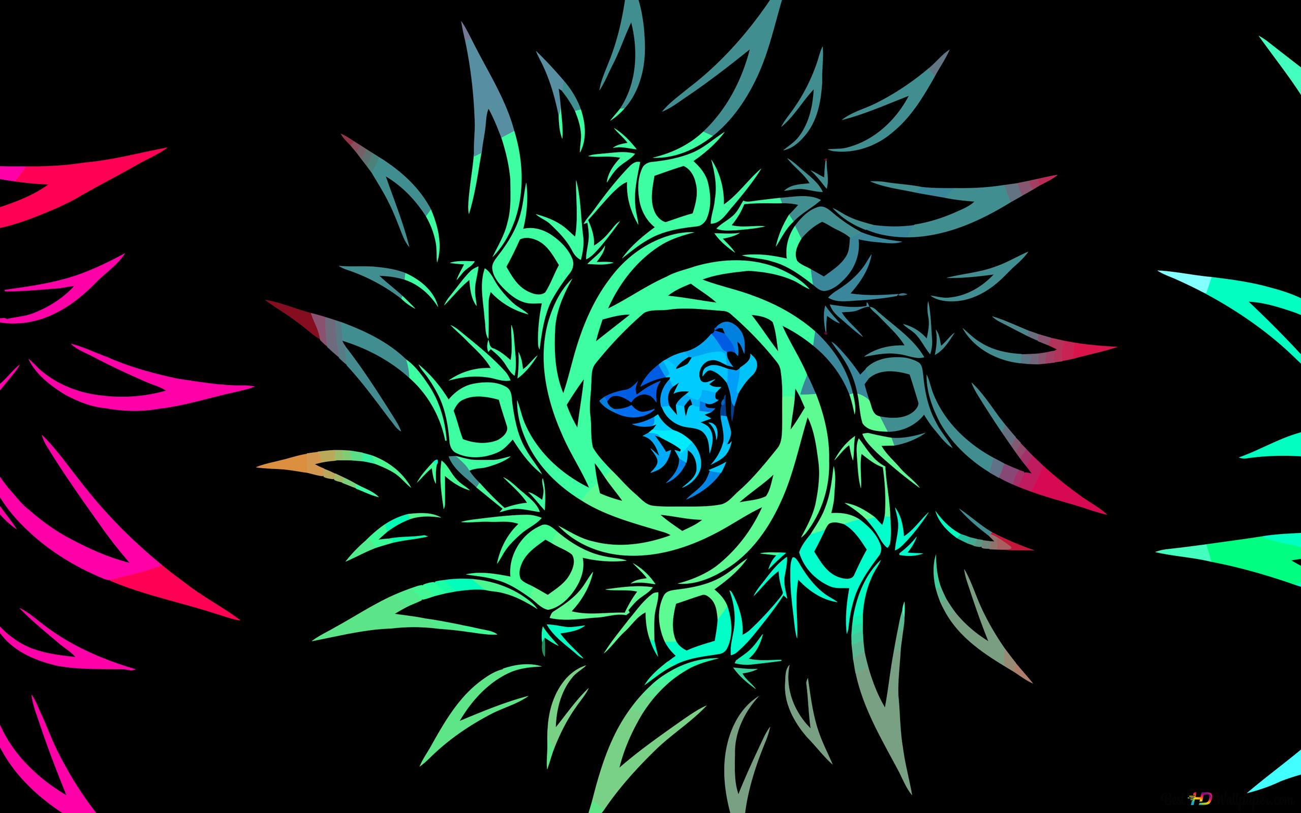 Wolf abstract graphics design 4K