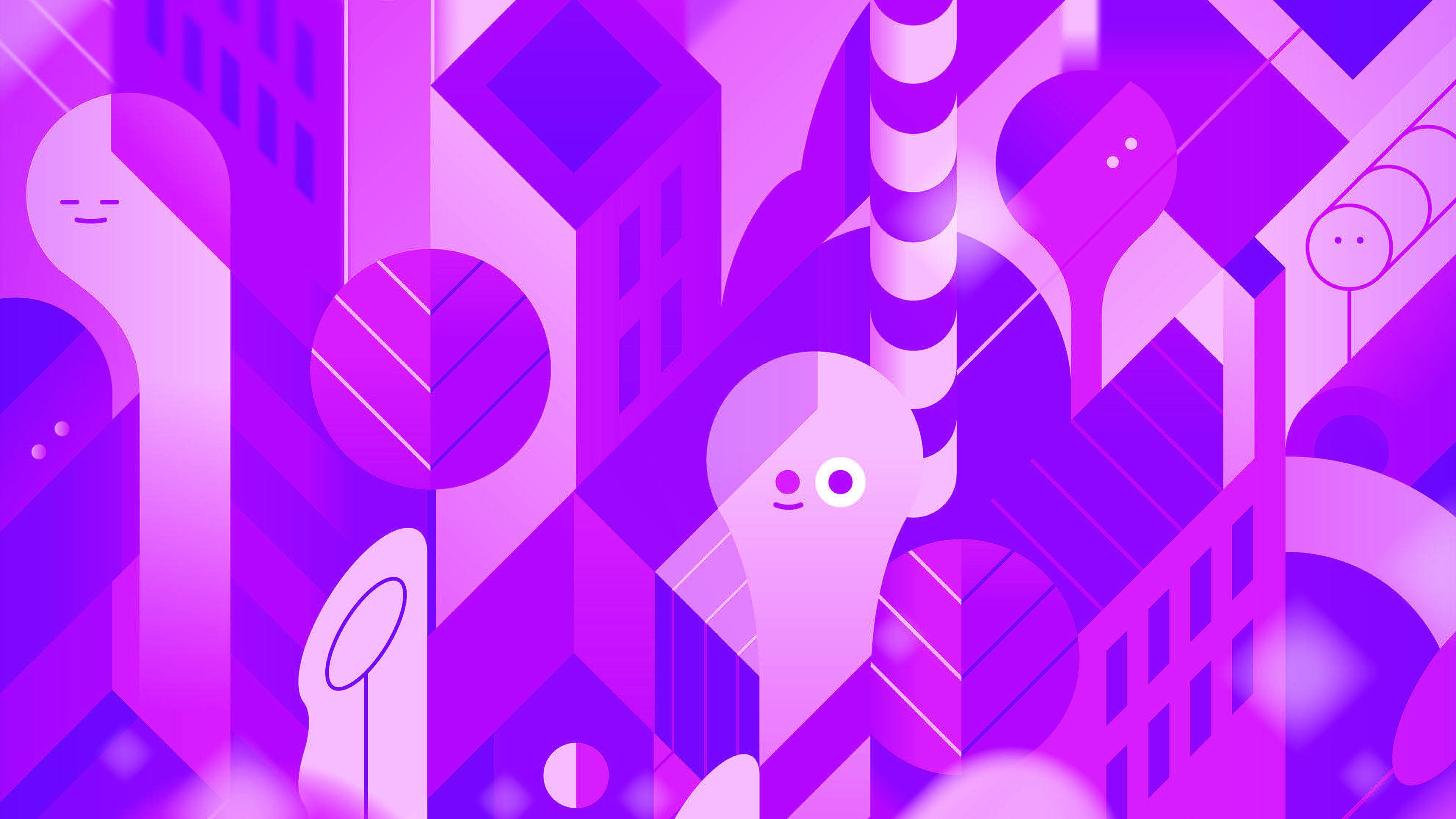 Cute Purple Desktop Wallpaper