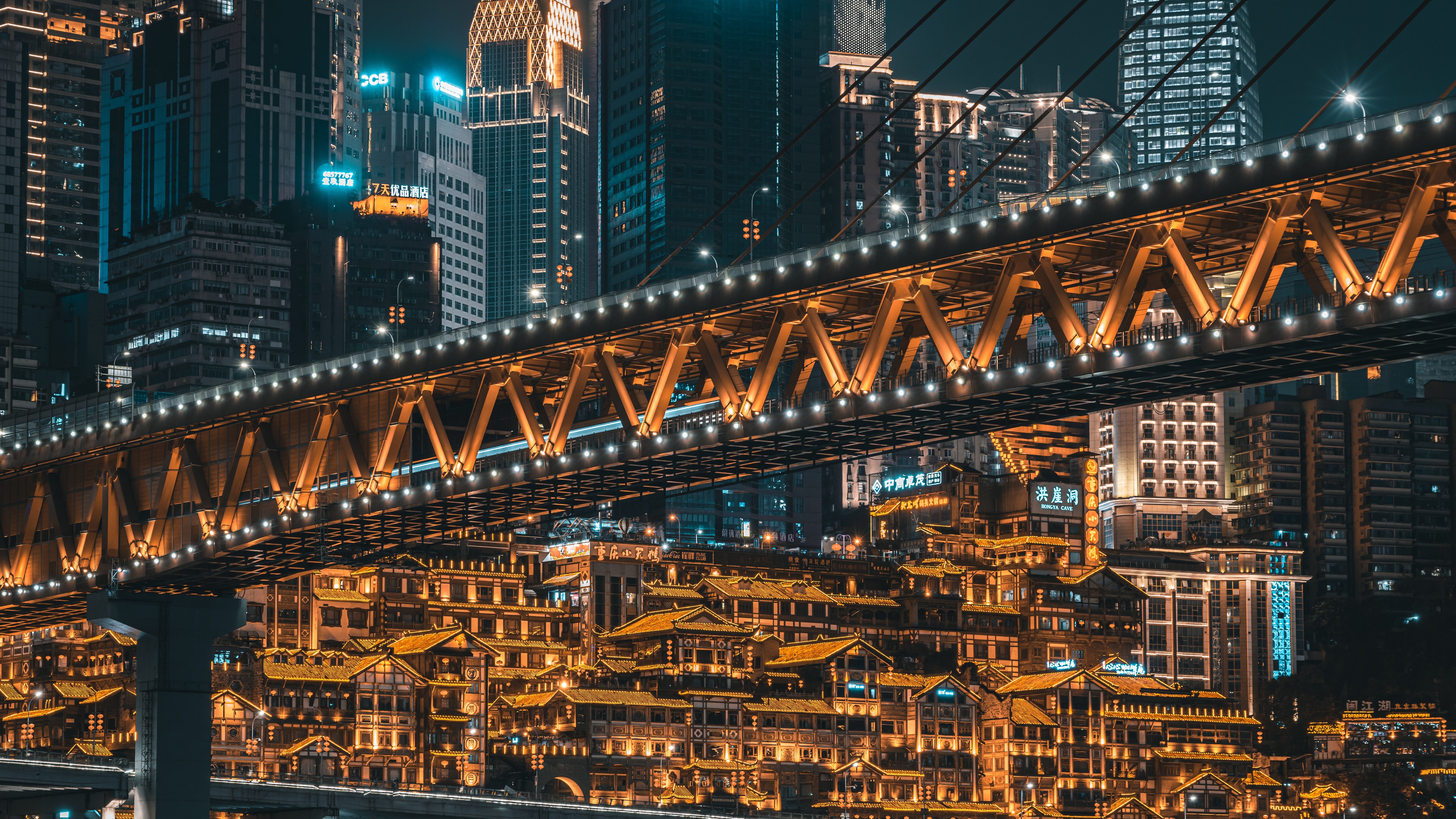 Chongqing Wallpaper 4K, China, City