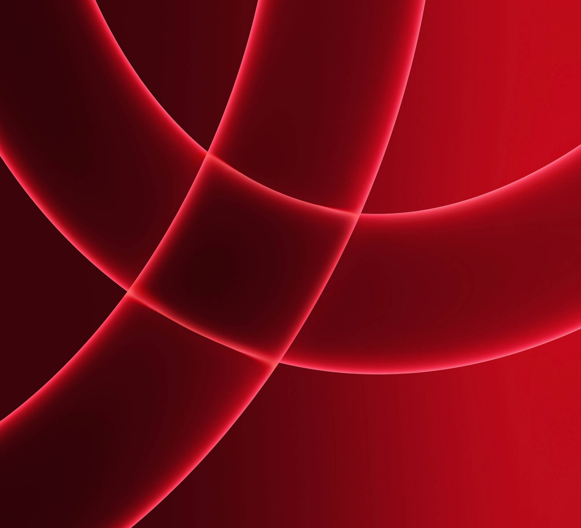 Download Neon Red Lines on iMac 4K Wallpaper