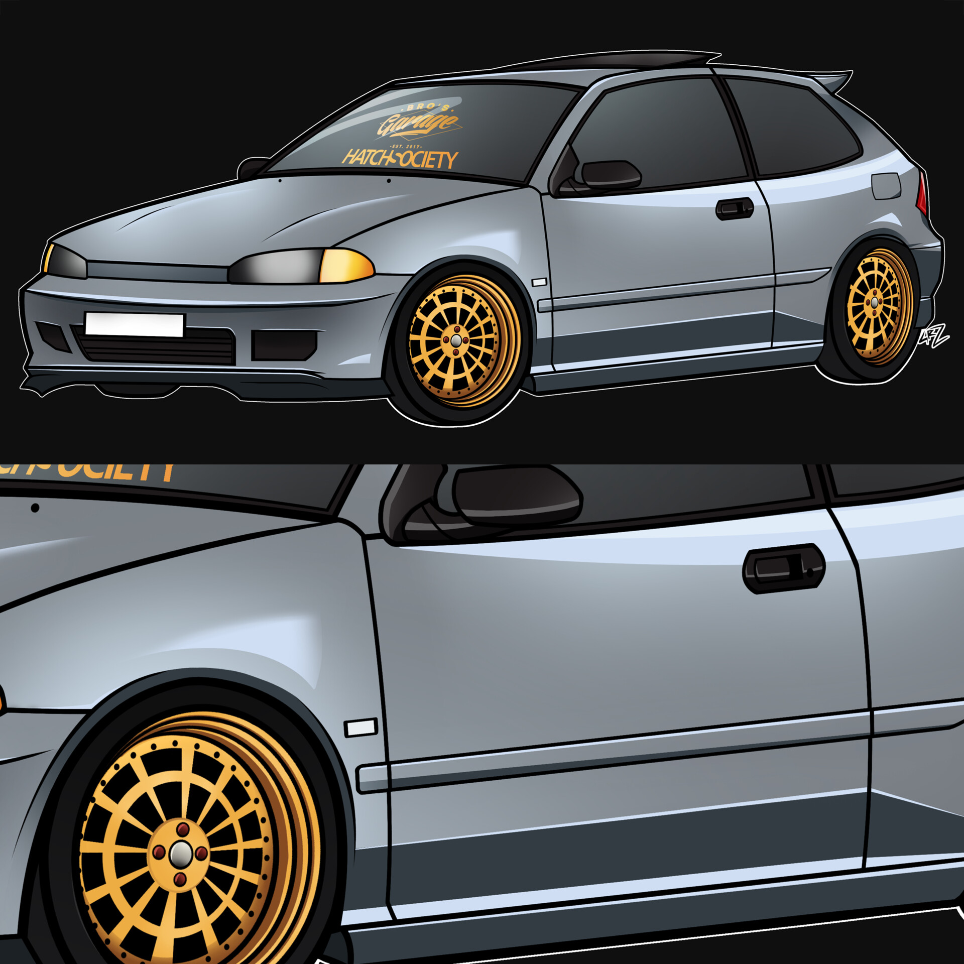 Romane Grz Civic EG4 (commission)