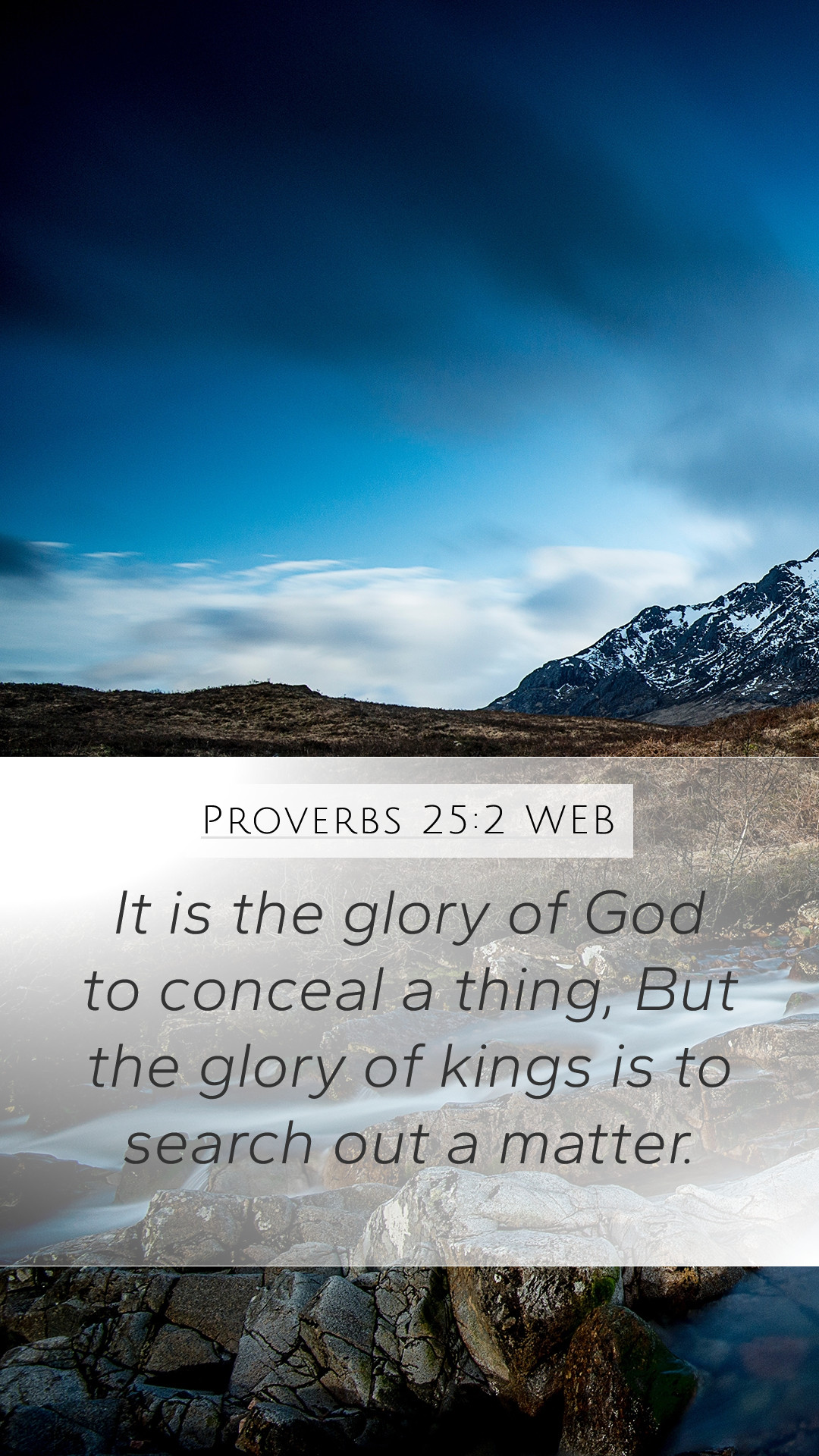 Proverbs 25:2 WEB Mobile Phone