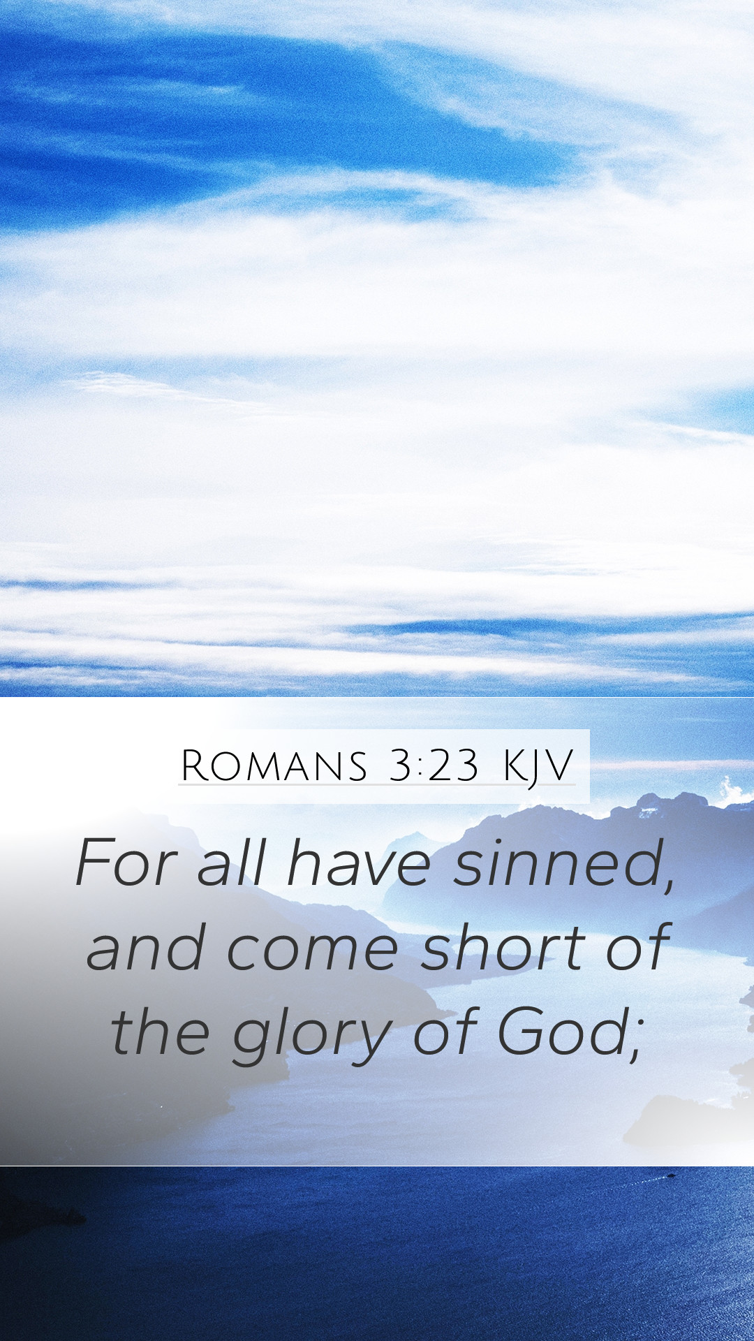 Romans 3:23 KJV Mobile Phone Wallpaper
