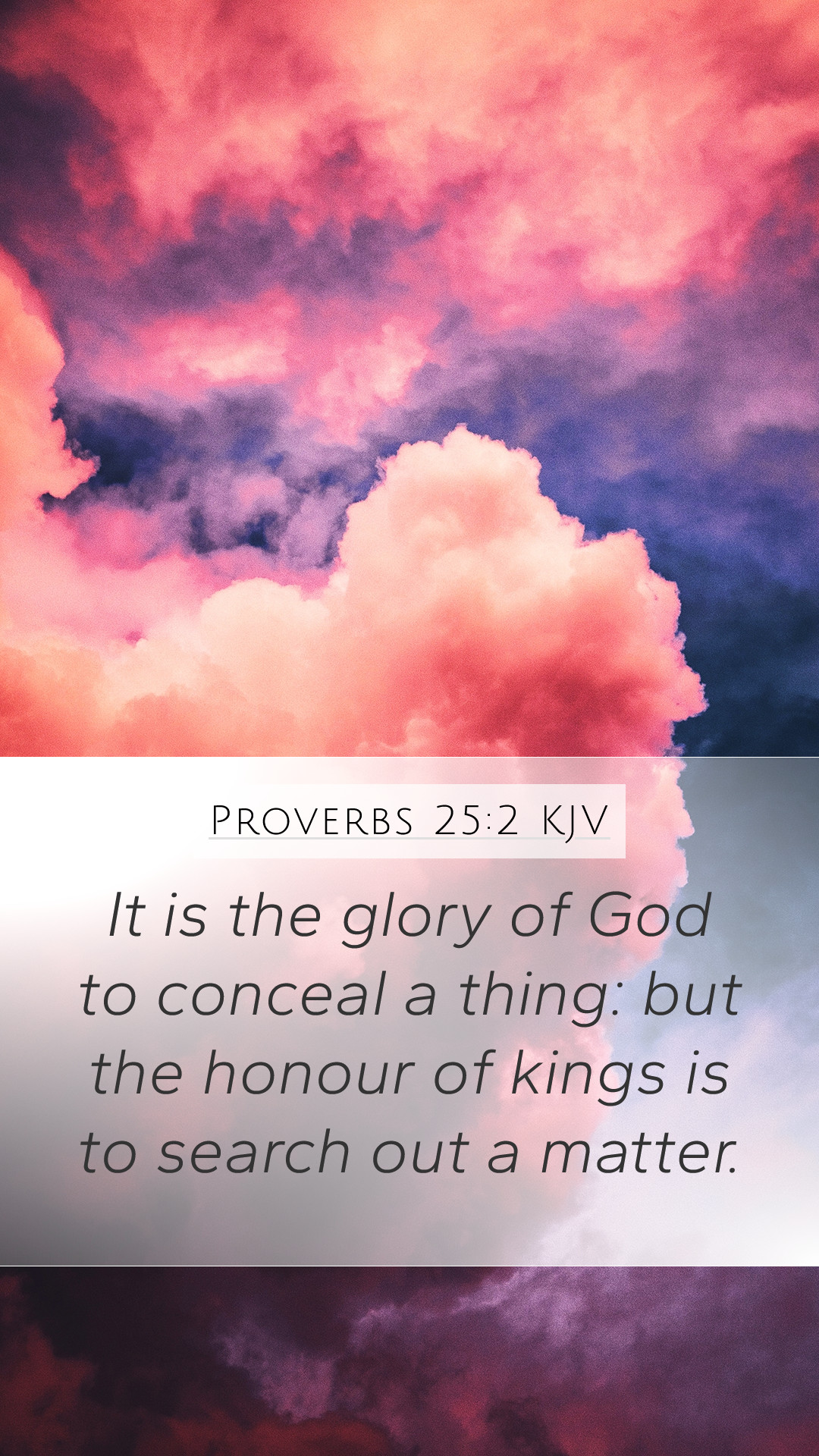 Proverbs 25:2 KJV Mobile Phone