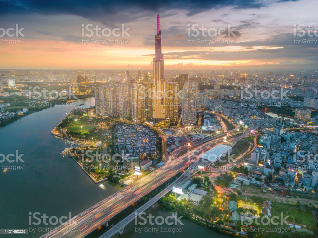Aerial Sunset View At Landmark 81 It Is