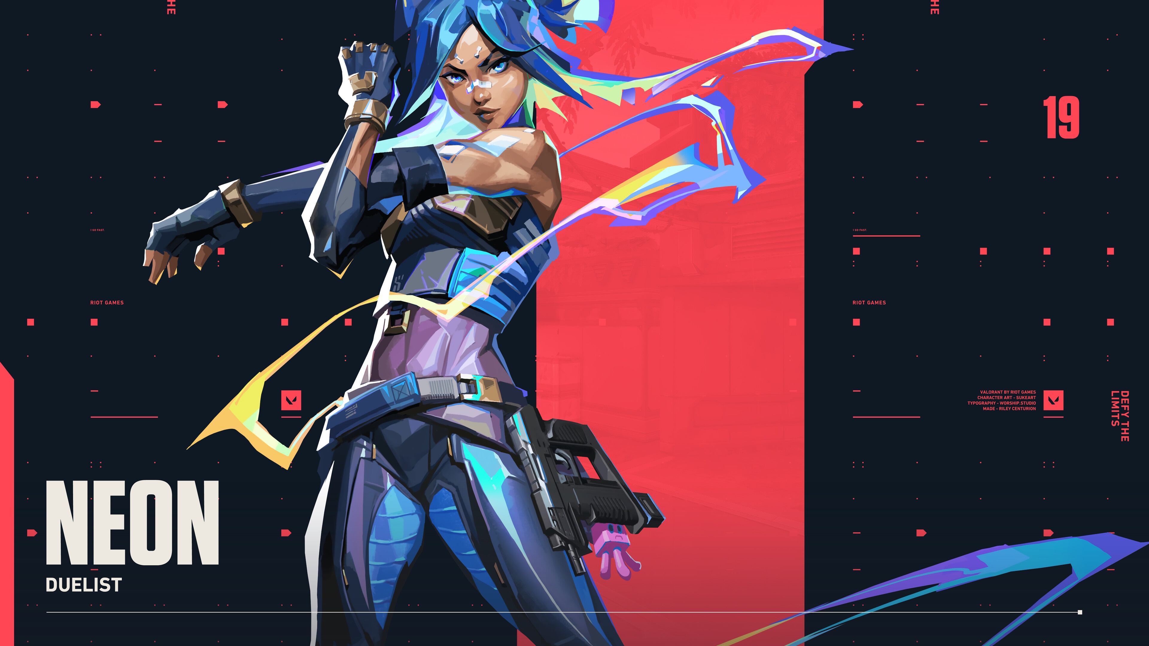 neon, valorant, game, duelist, 4k