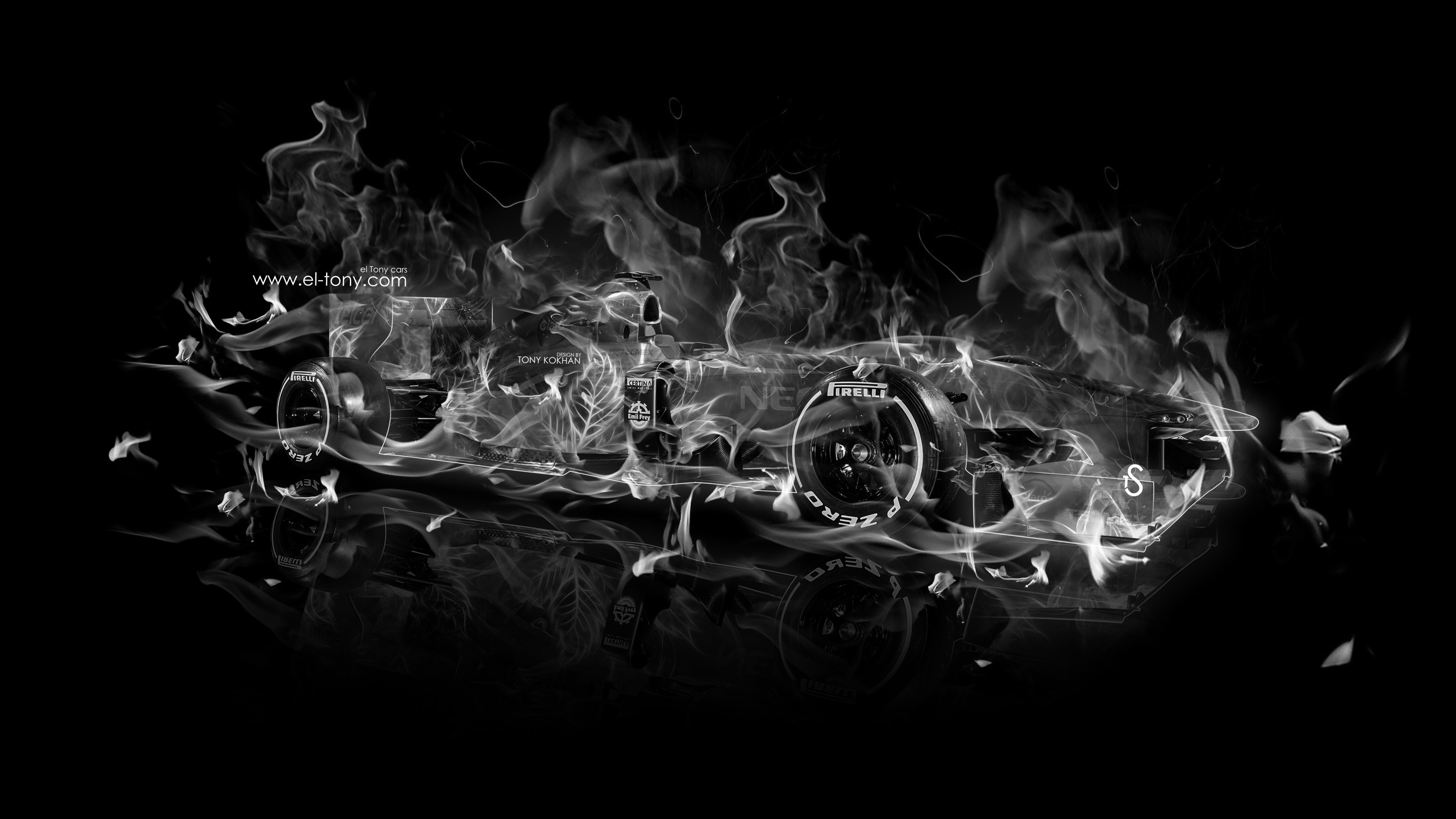 F1 Formula 1 Super Fire Abstract Car
