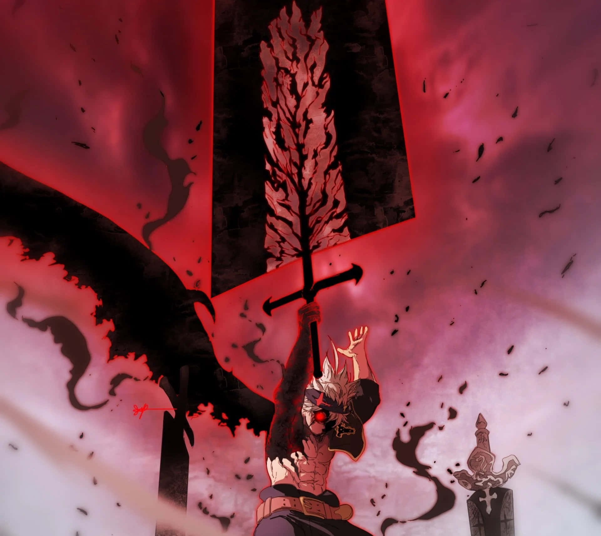 Clover 4k Demon Slayer Sword Dark Magic