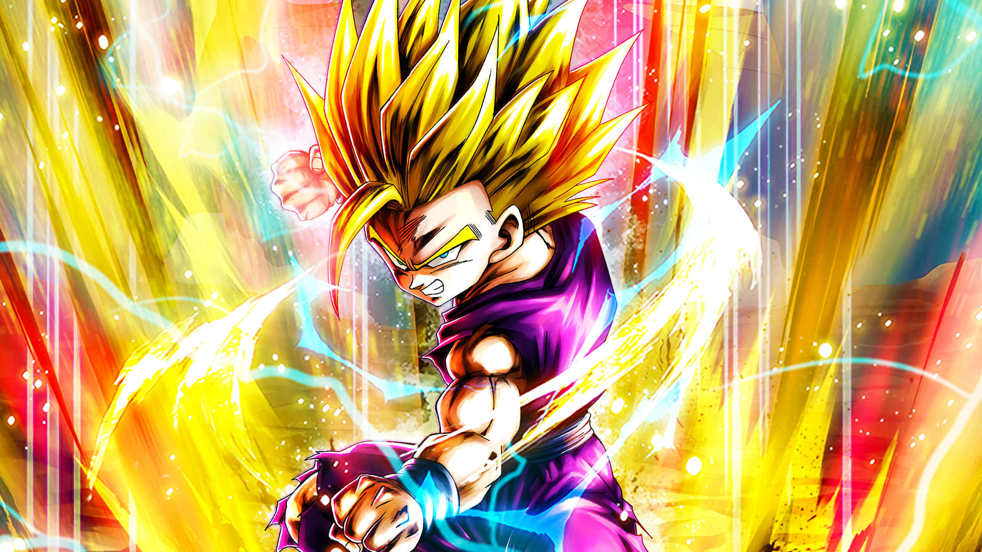 Download Teen Gohan Colorful Abstract