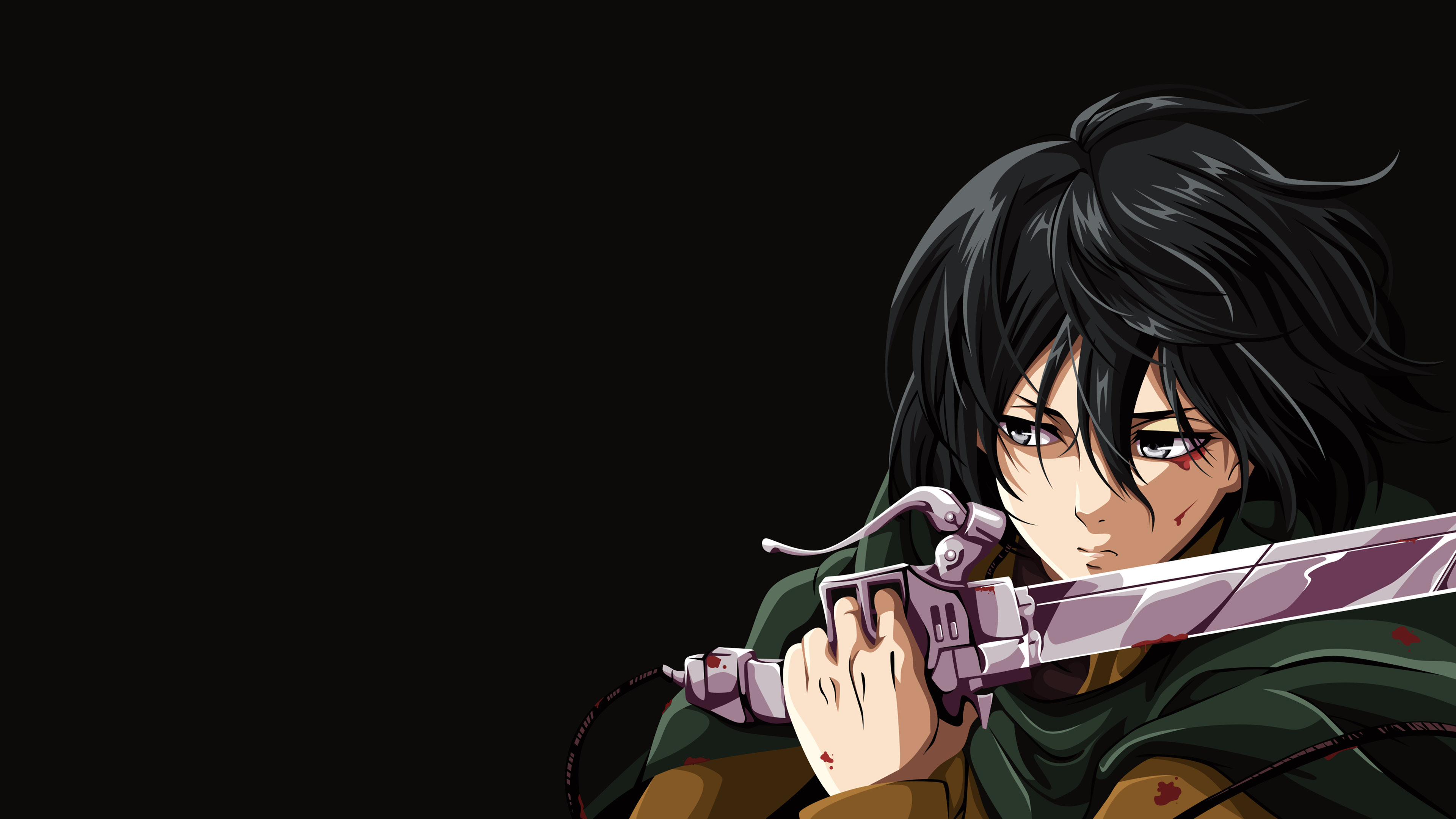 Mikasa Ackerman Wallpaper 4K, Attack