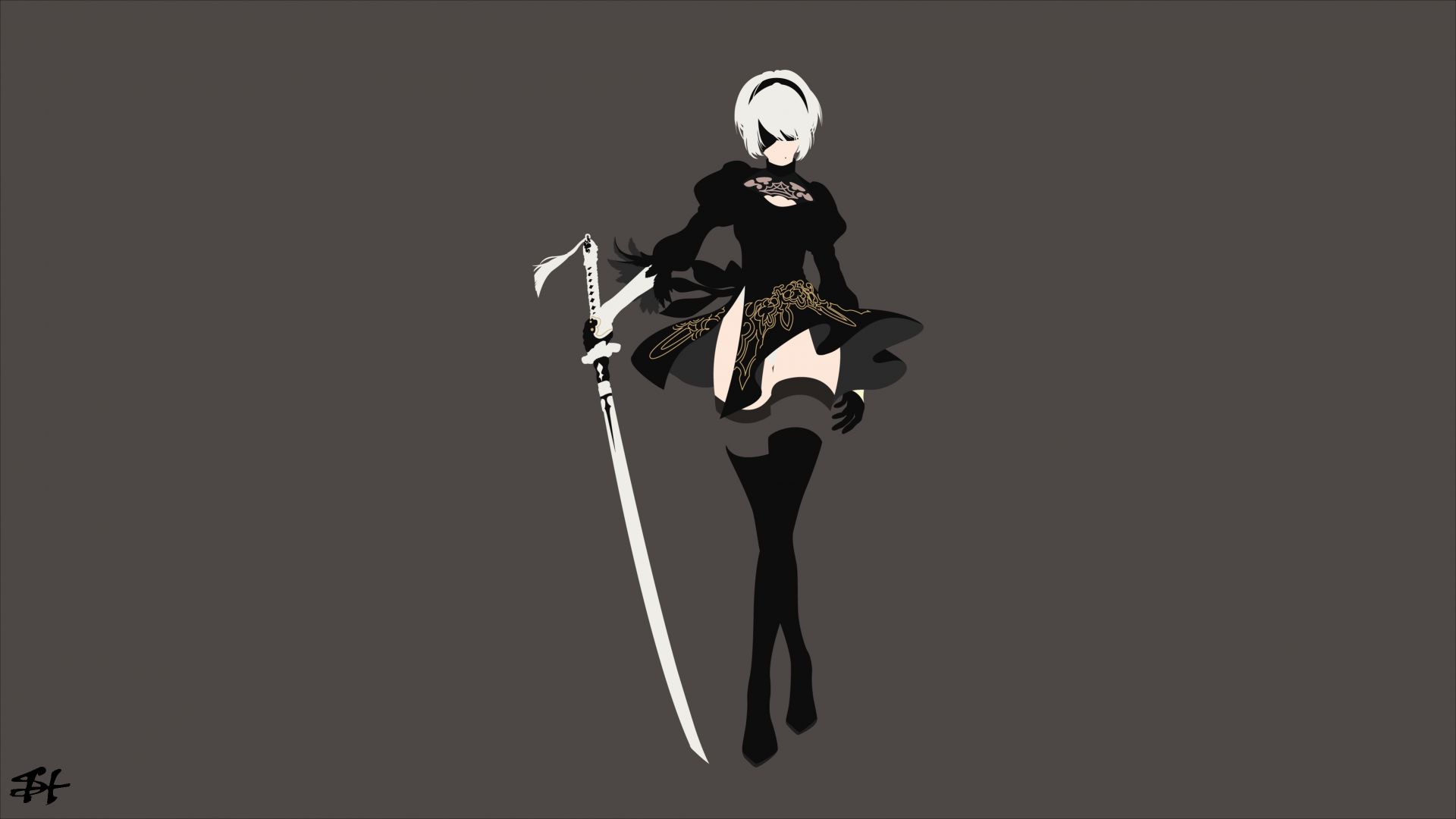 Desktop Wallpaper 2 B, Nier: Automata
